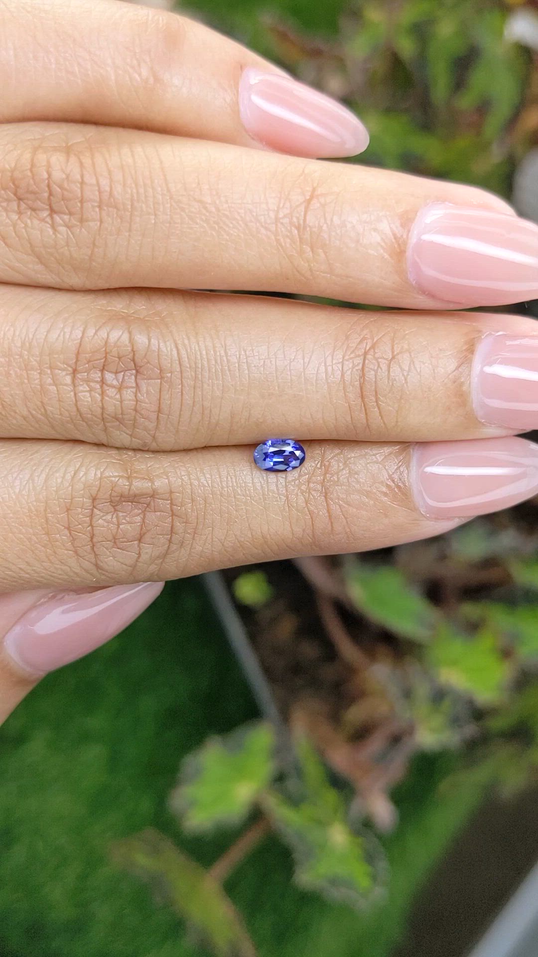 0.35 Ct. Blue Sapphire from Ceylon (Sri Lanka) Size Video