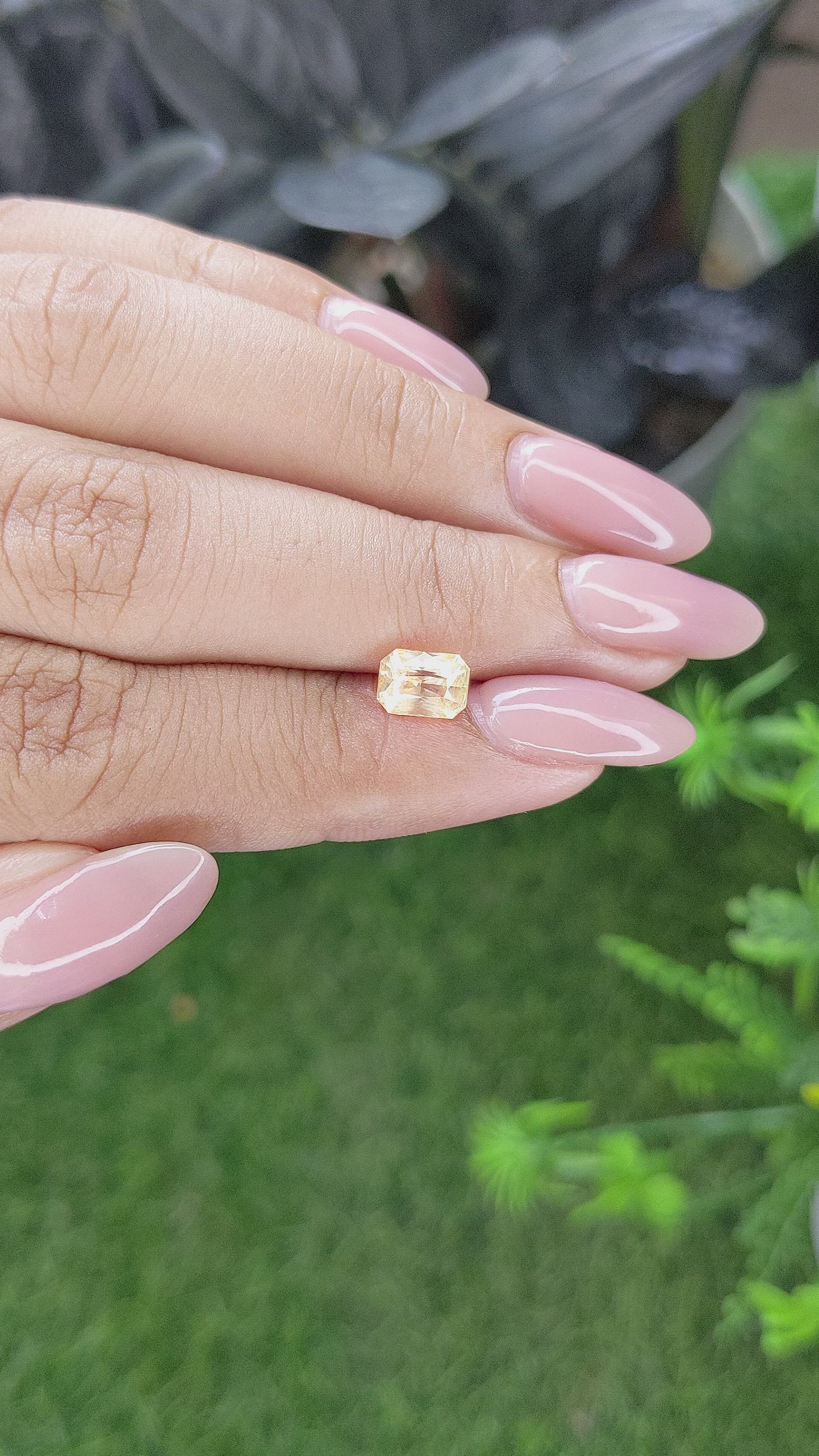 1.43 Ct. Yellow Sapphire from Ceylon (Sri Lanka) Size Video