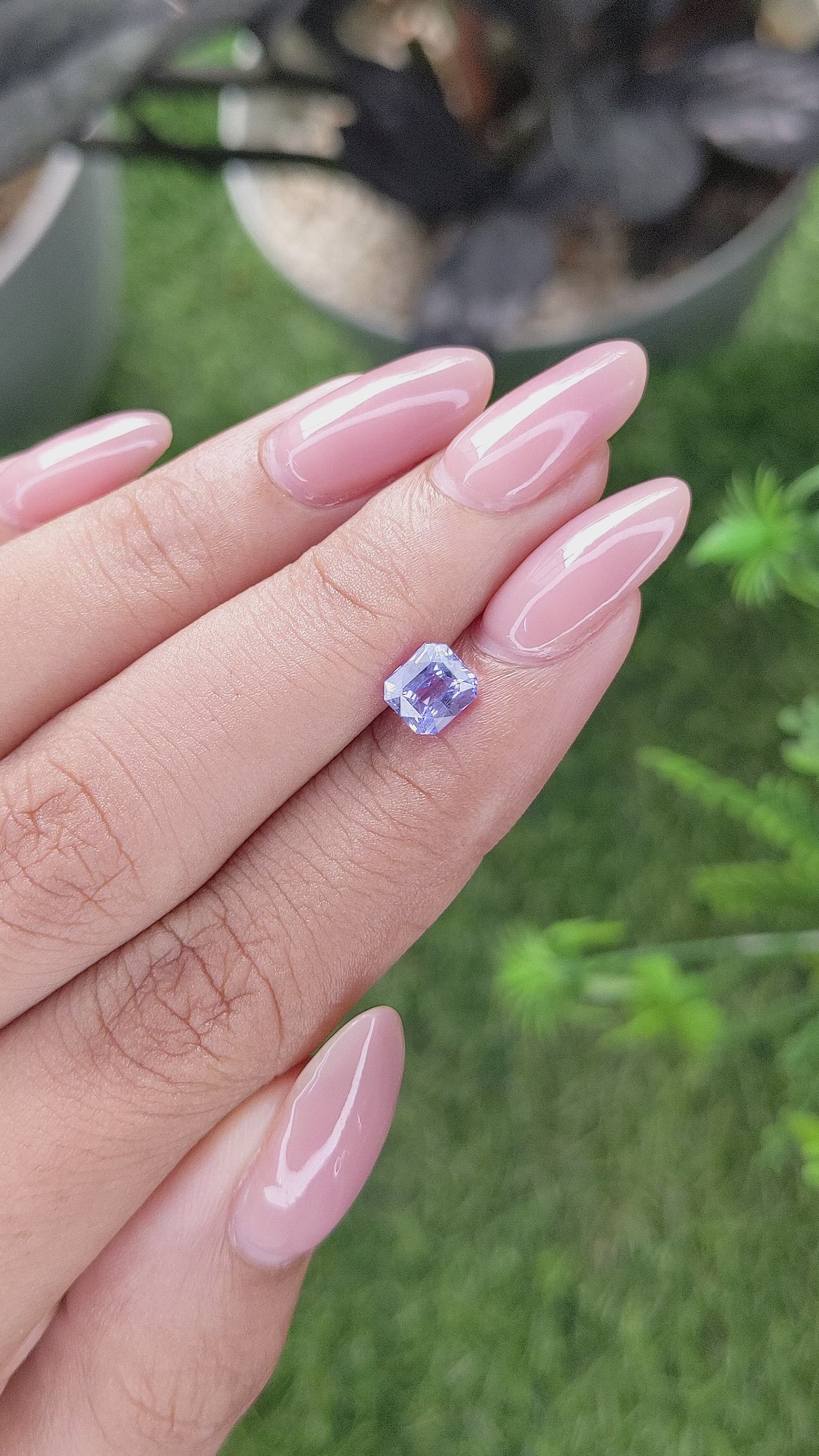 1.11 Ct. Bluish Purple Sapphire from Ceylon (Sri Lanka) Size Video