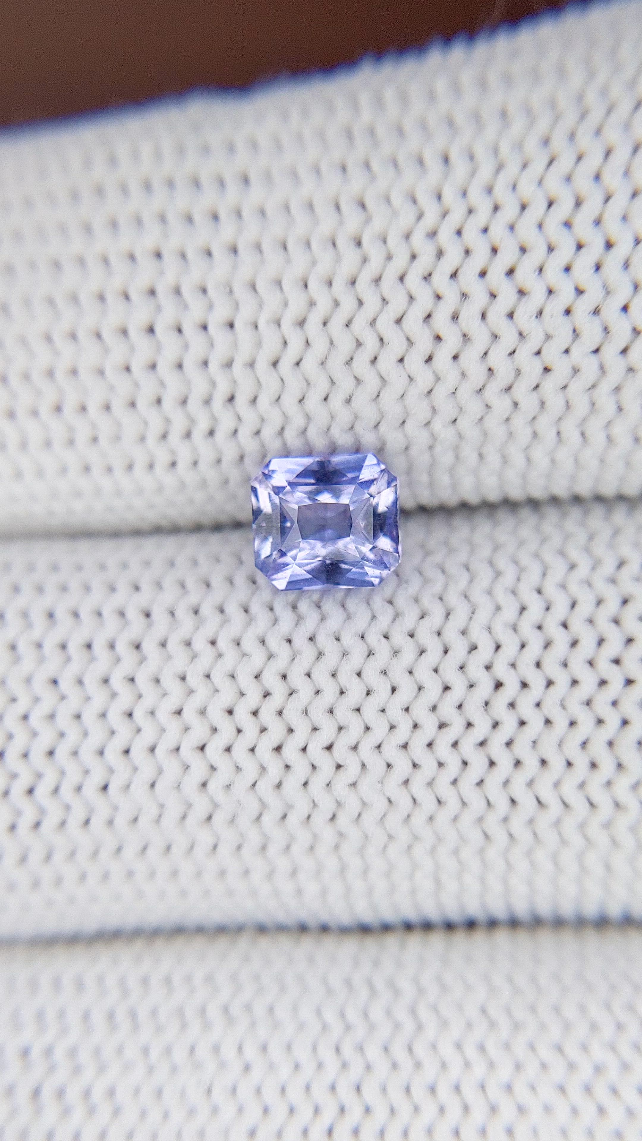 1.11 Ct. Bluish Purple Sapphire from Ceylon (Sri Lanka) Size Video
