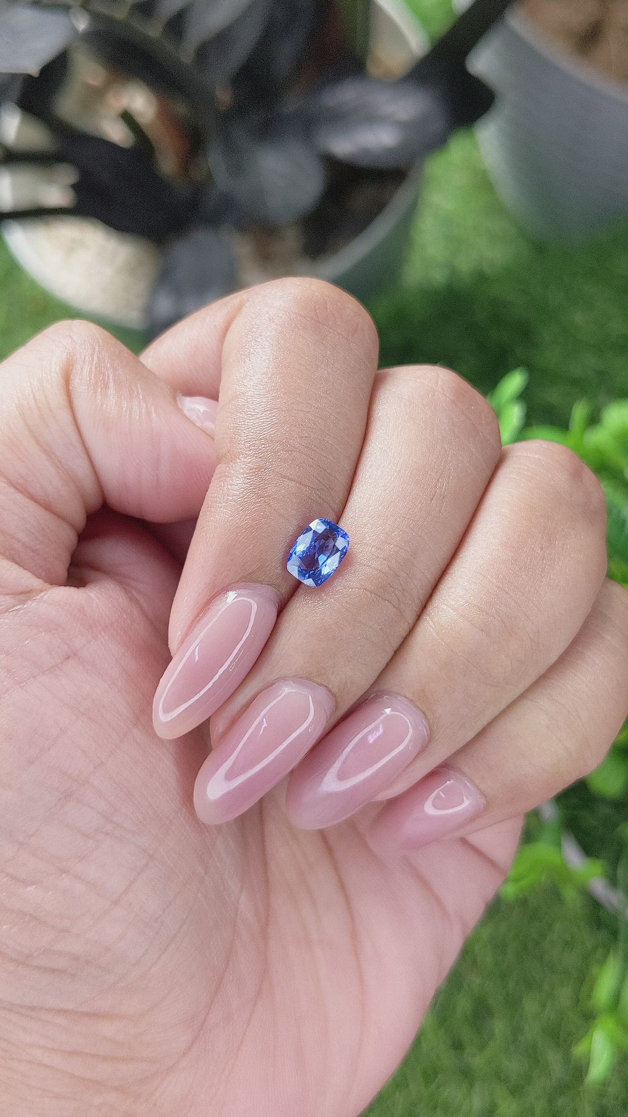 1.08 Ct. Blue Sapphire from Ceylon (Sri Lanka) Size Video