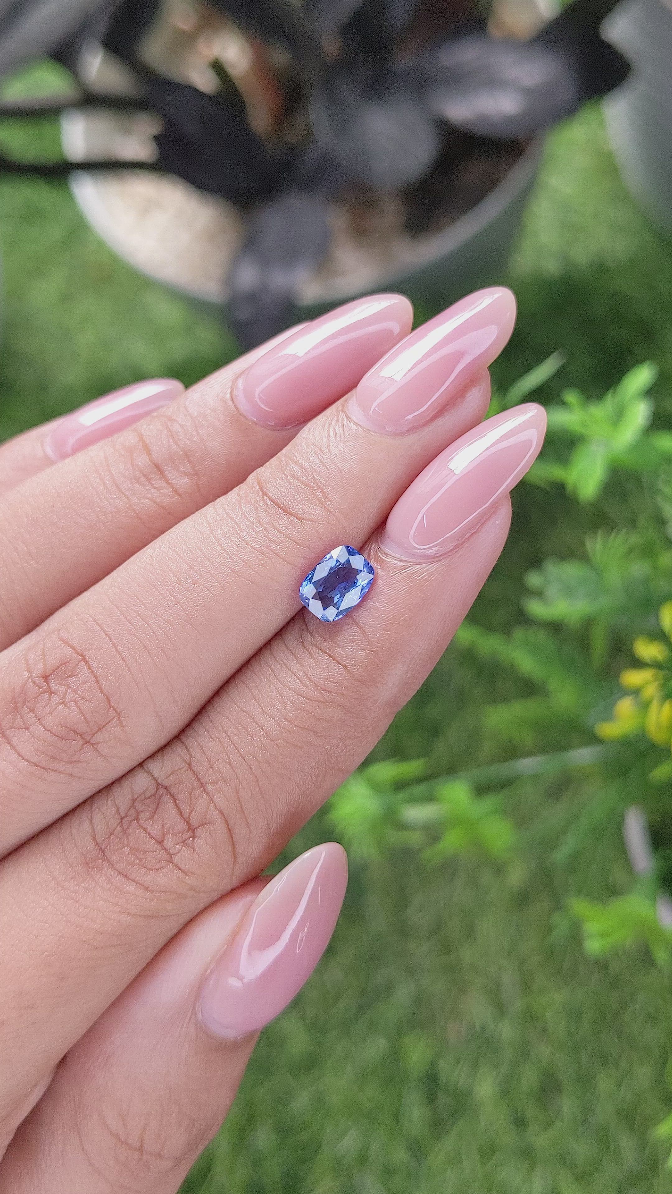 1.08 Ct. Blue Sapphire from Ceylon (Sri Lanka) Size Video