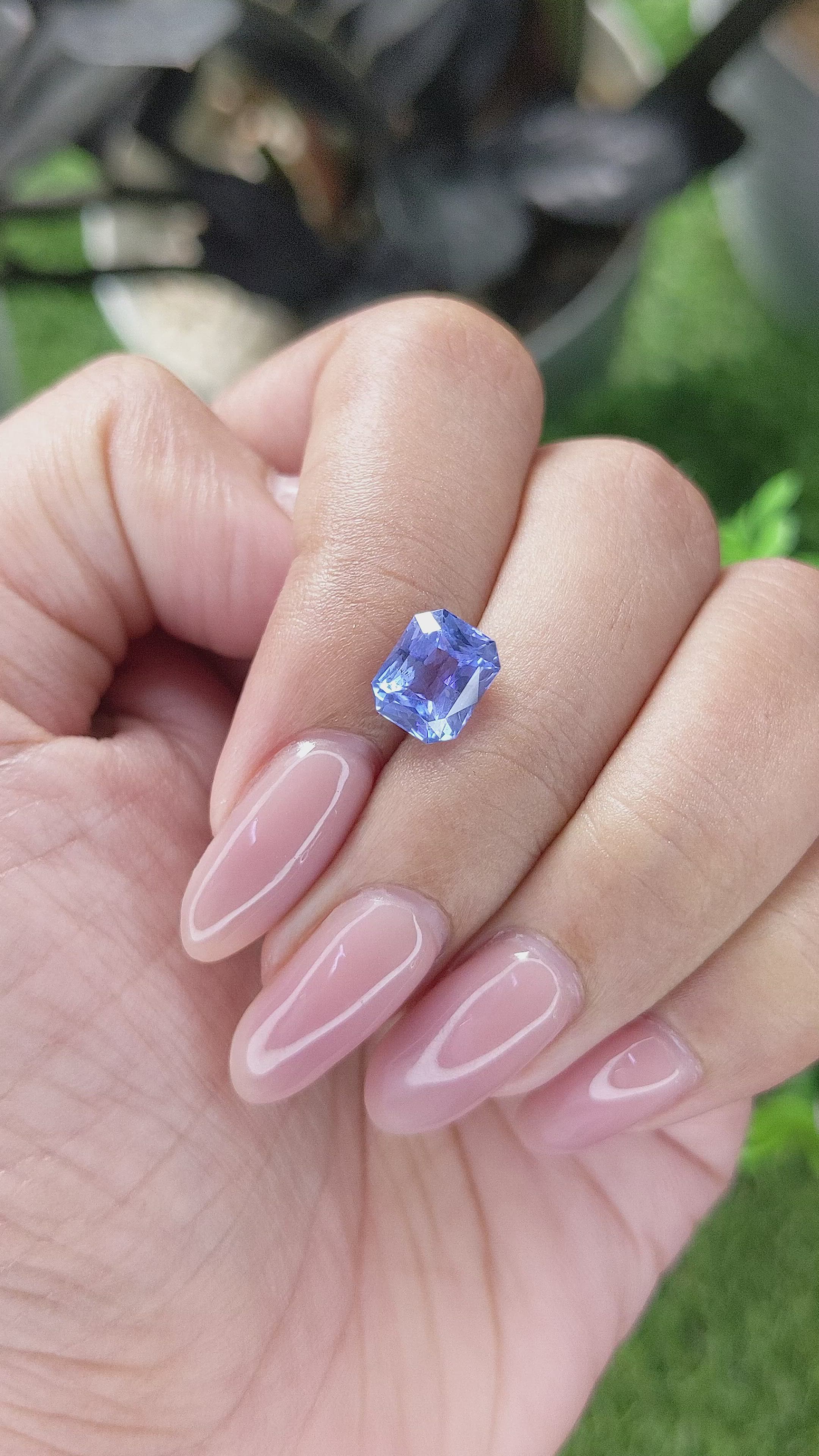 2.60 Ct. Blue Sapphire from Ceylon (Sri Lanka) Size Video
