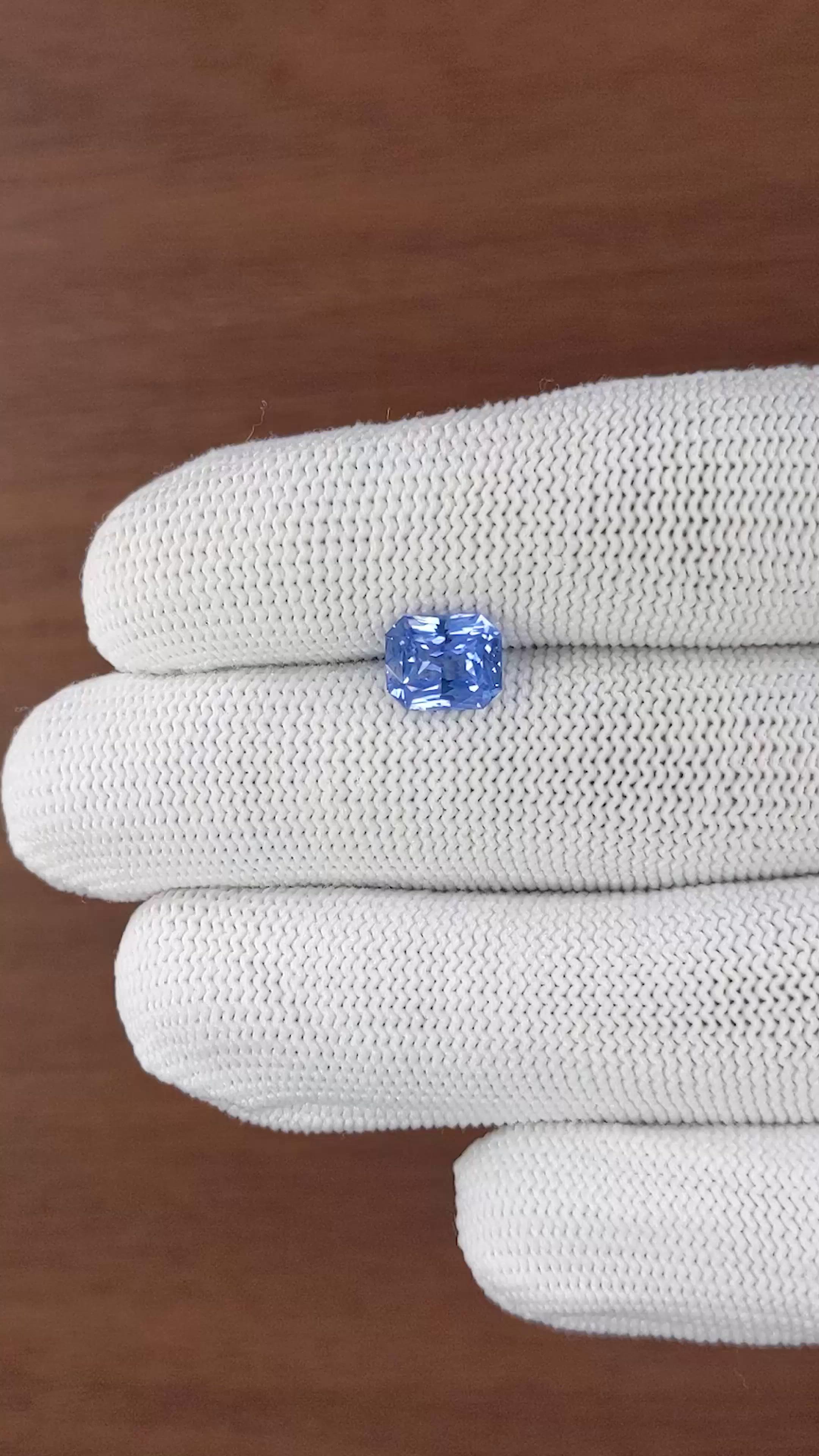 2.60 Ct. Blue Sapphire from Ceylon (Sri Lanka) Size Video