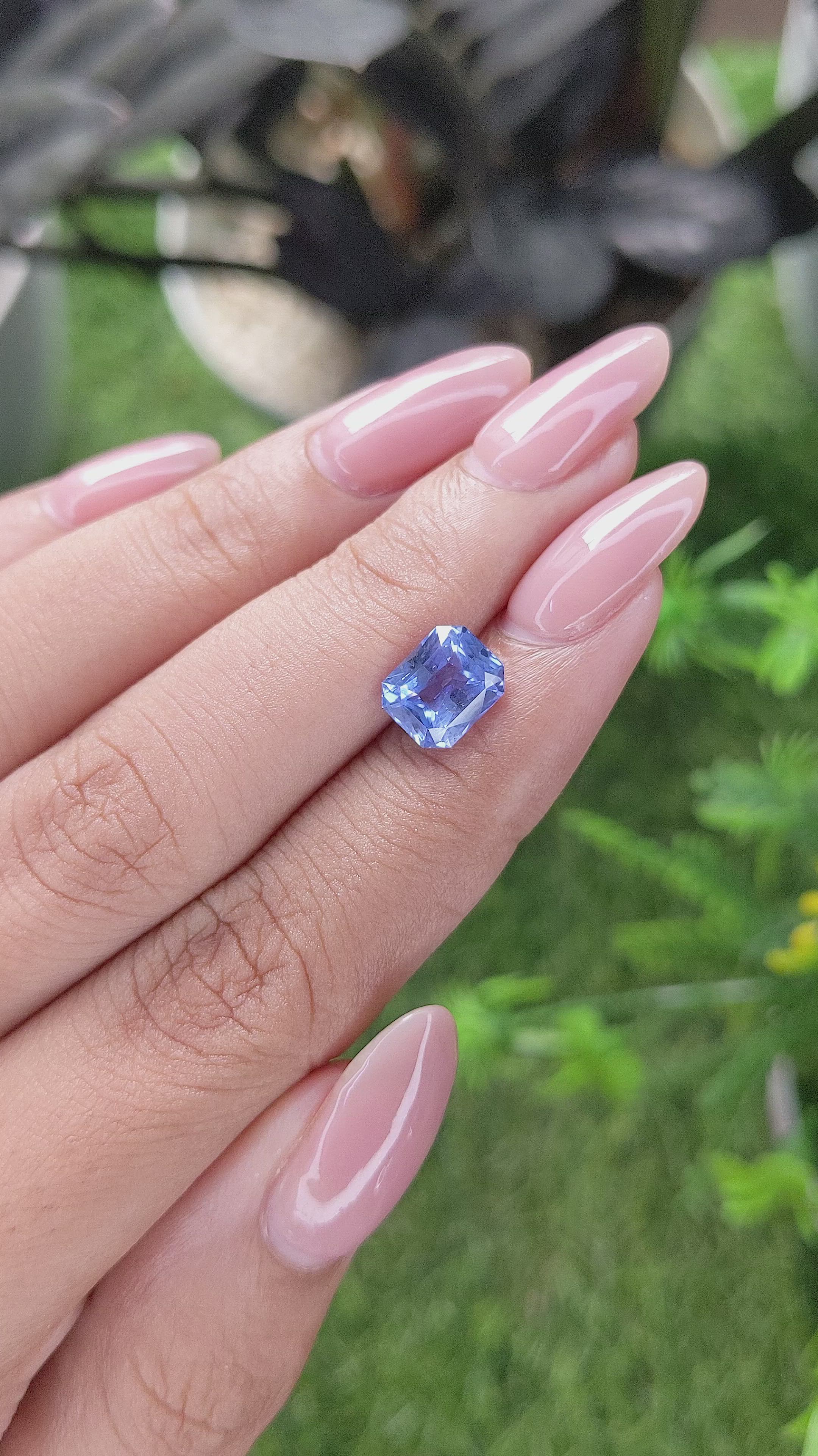 2.60 Ct. Blue Sapphire from Ceylon (Sri Lanka) Size Video