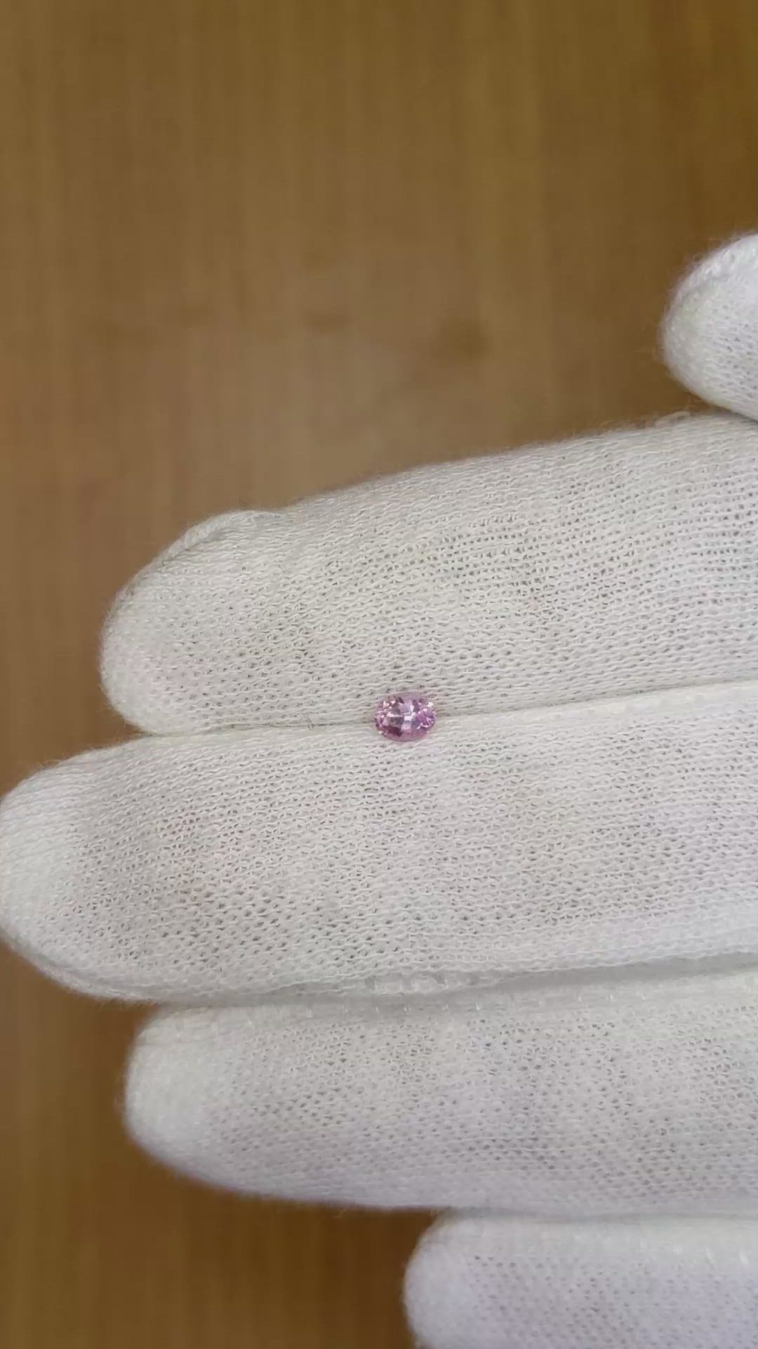 0.24 Ct. Pink Sapphire from Ceylon (Sri Lanka) Size Video