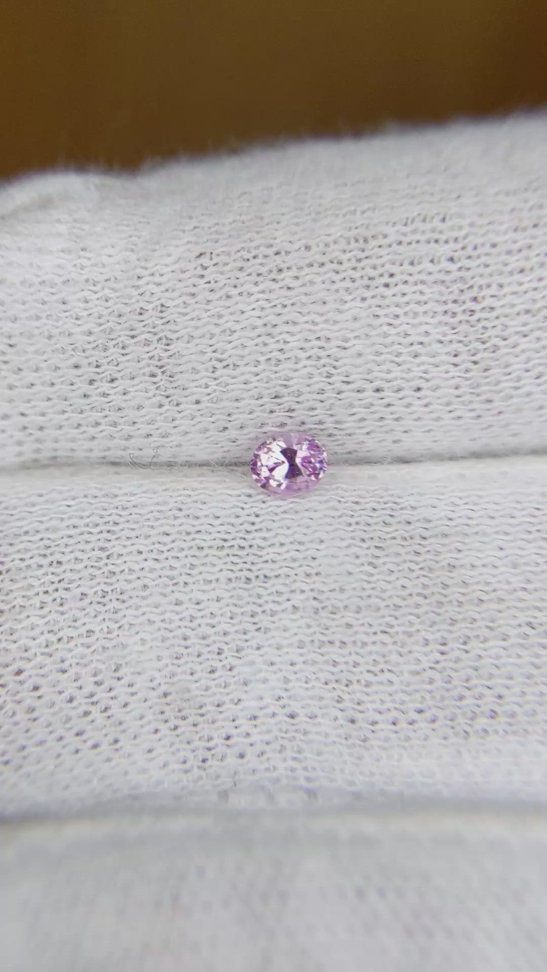 0.24 Ct. Pink Sapphire from Ceylon (Sri Lanka) Size Video