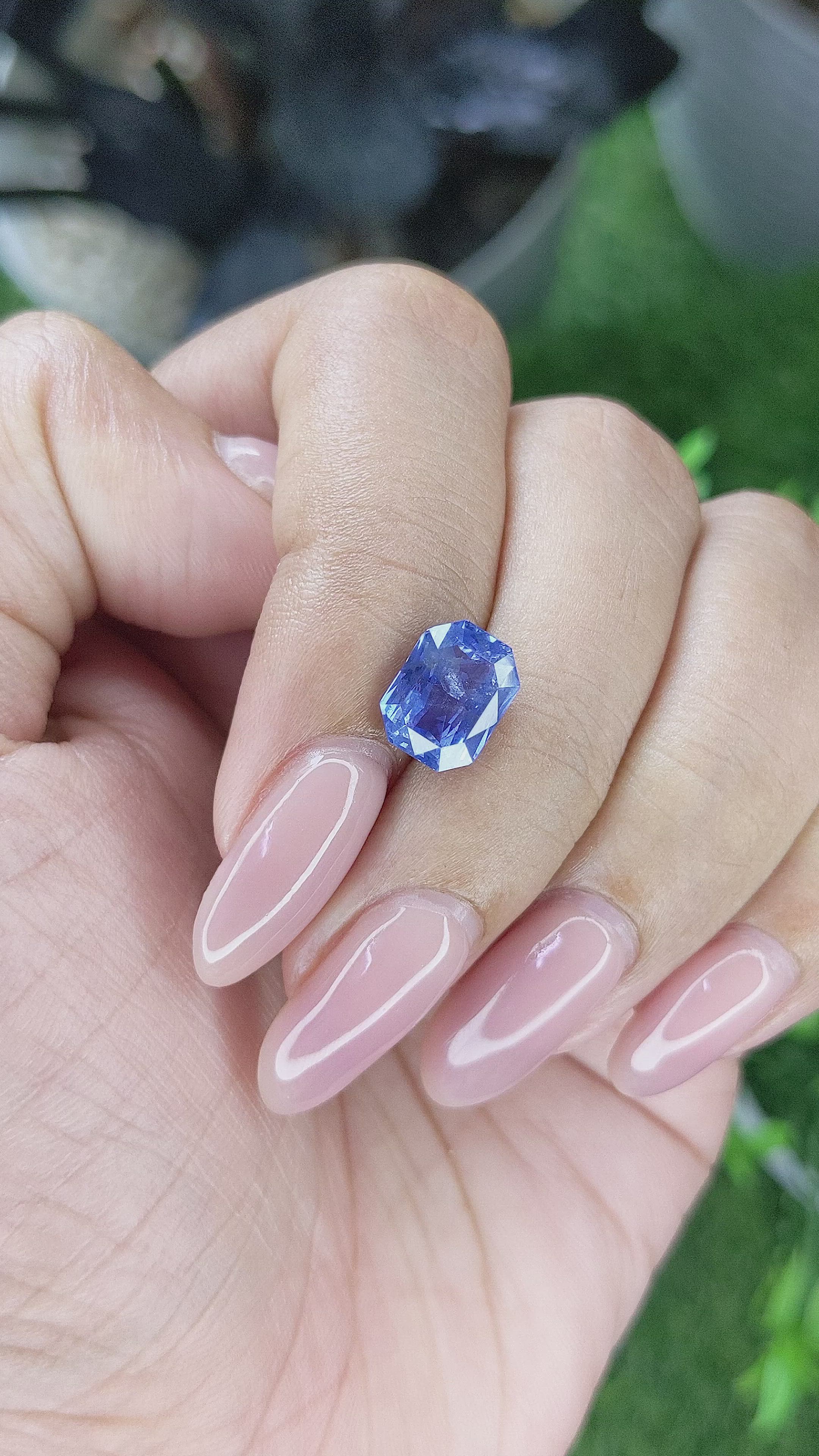 3.12 Ct. Blue Sapphire from Ceylon (Sri Lanka) Size Video