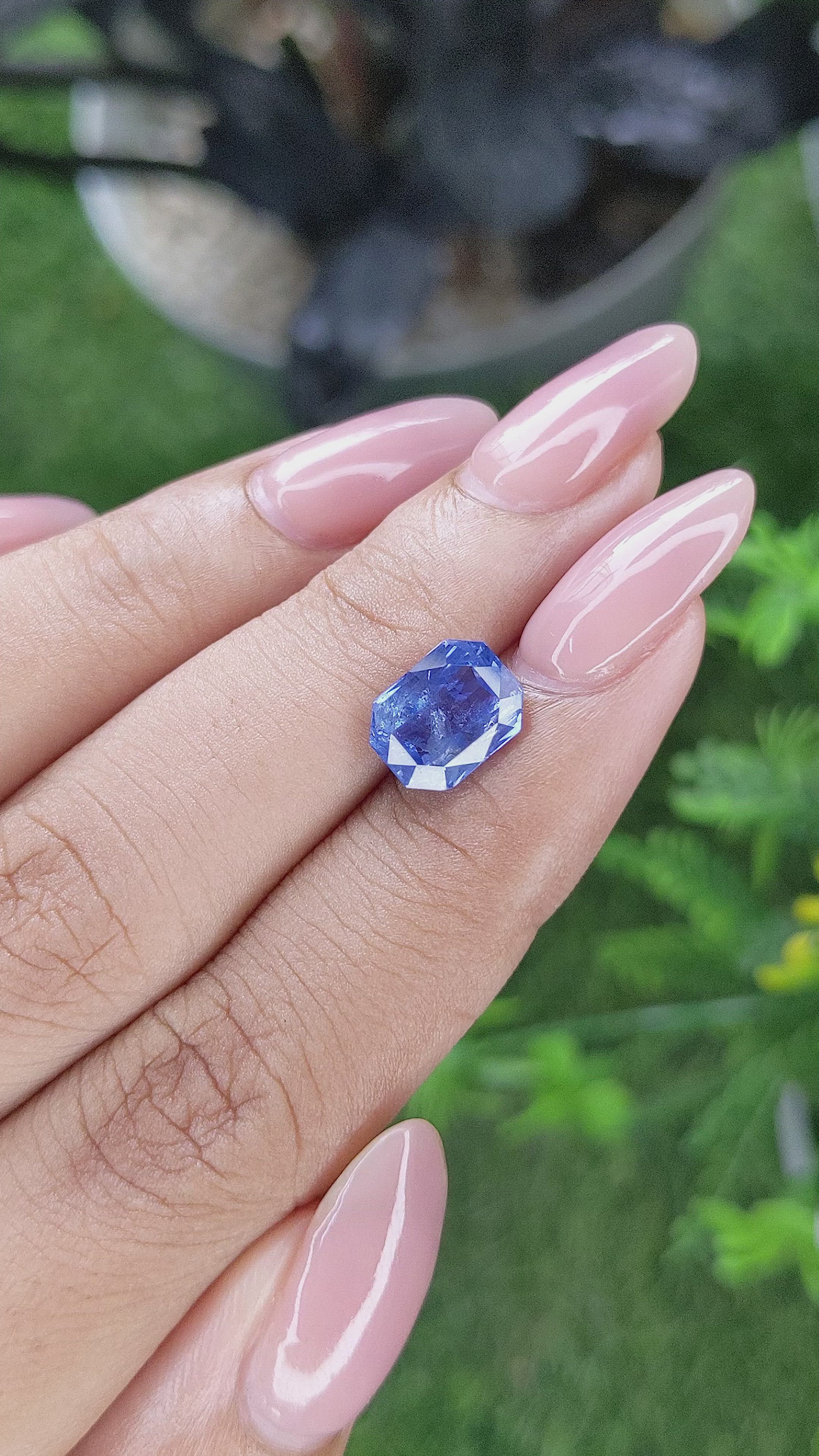 3.12 Ct. Blue Sapphire from Ceylon (Sri Lanka) Size Video