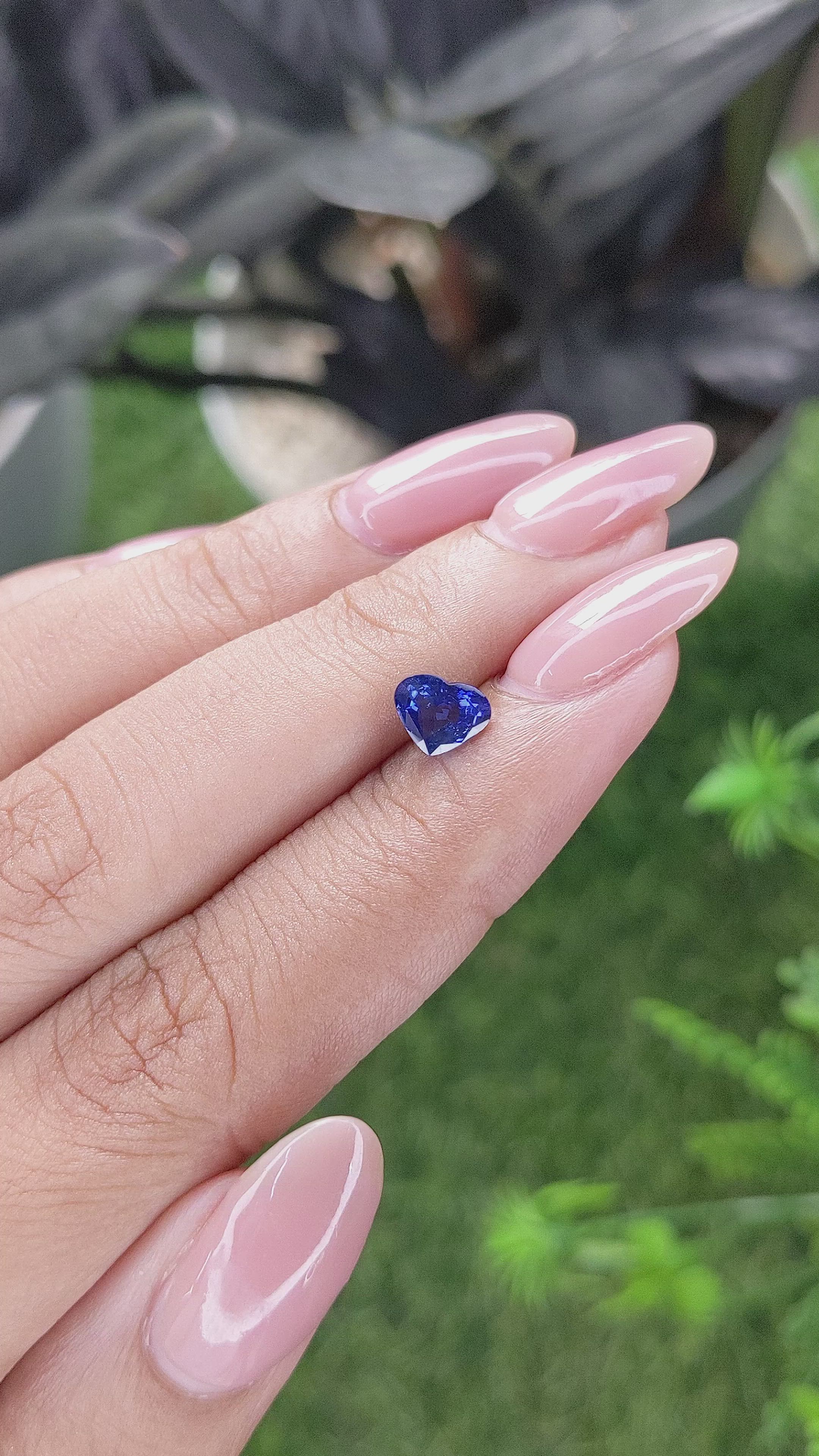 1.04 Ct. Blue Sapphire from Ceylon (Sri Lanka) Size Video