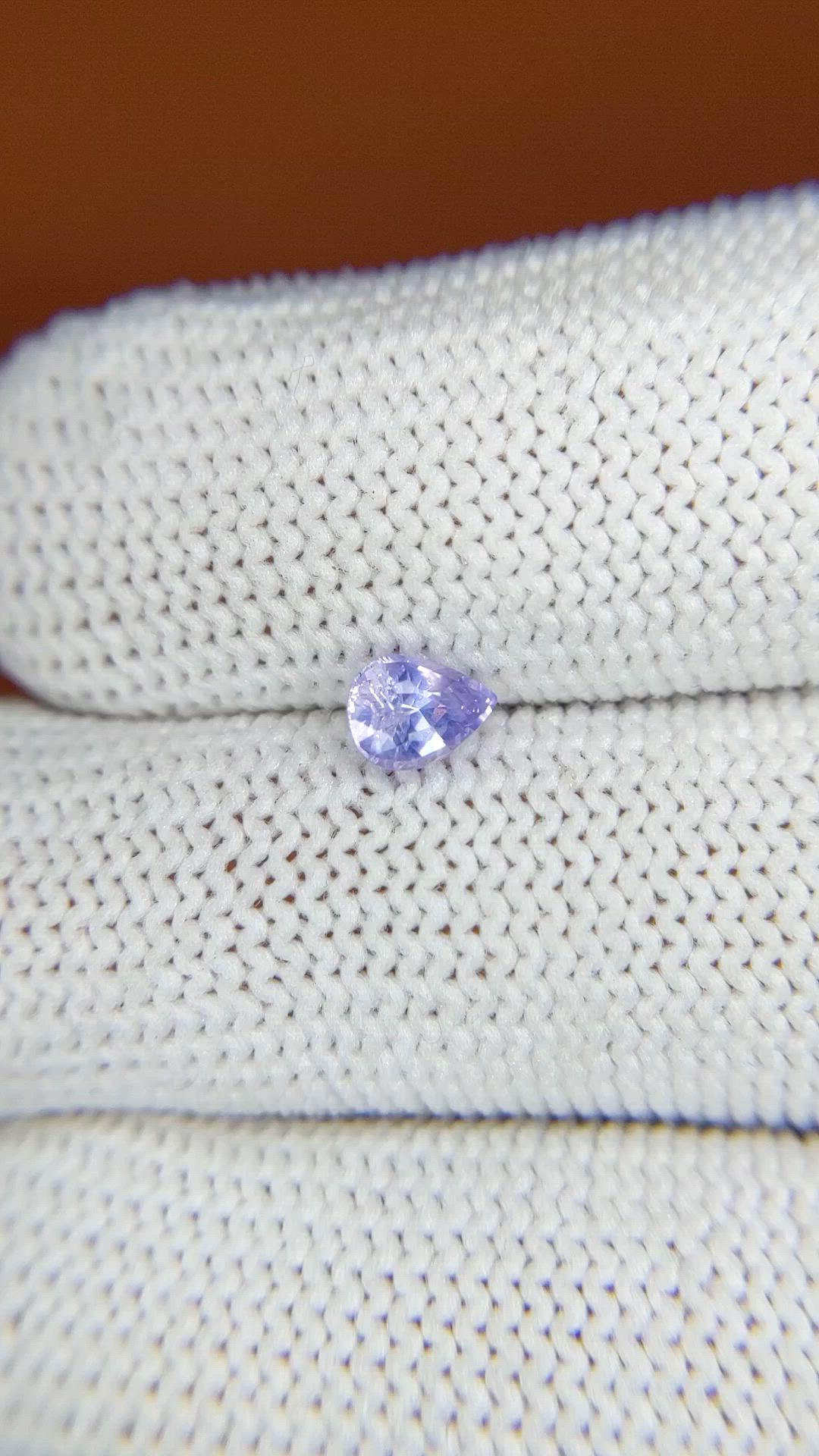 0.54 Ct. Purple Sapphire from Ceylon (Sri Lanka) Size Video