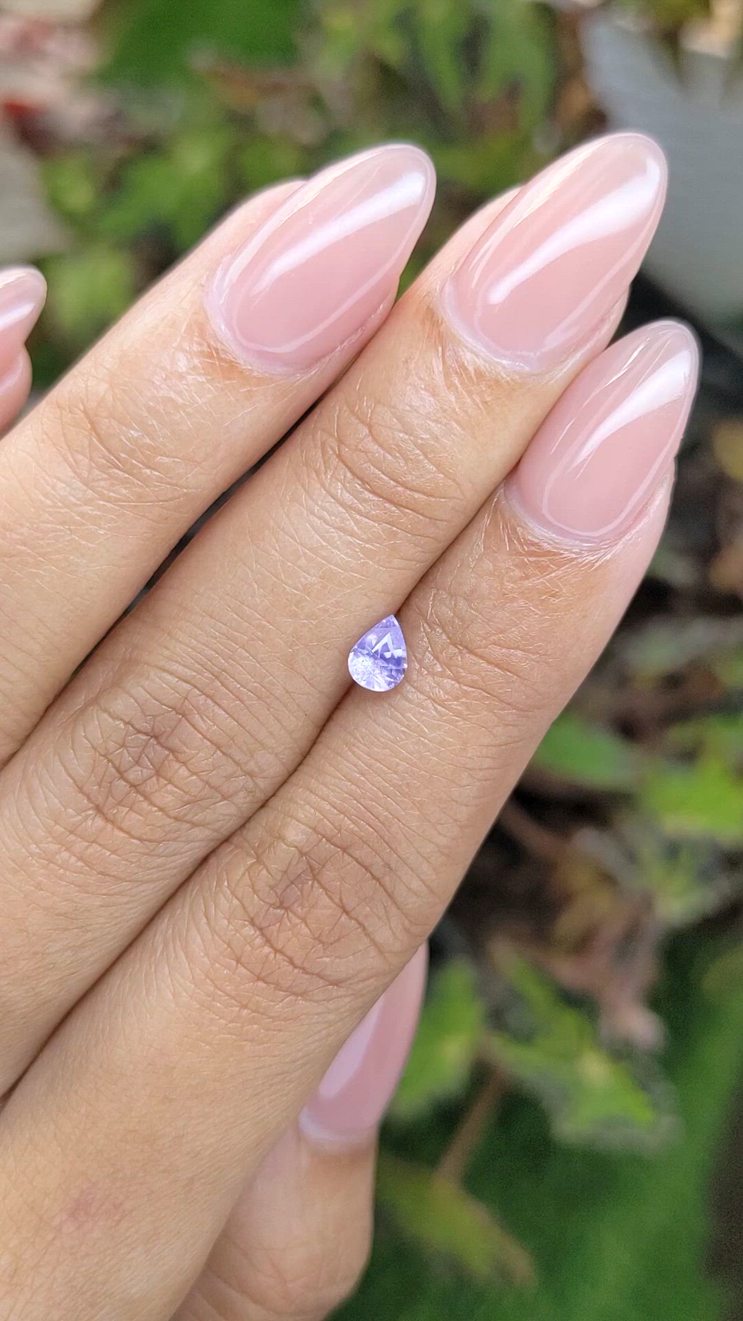 0.54 Ct. Purple Sapphire from Ceylon (Sri Lanka) Size Video
