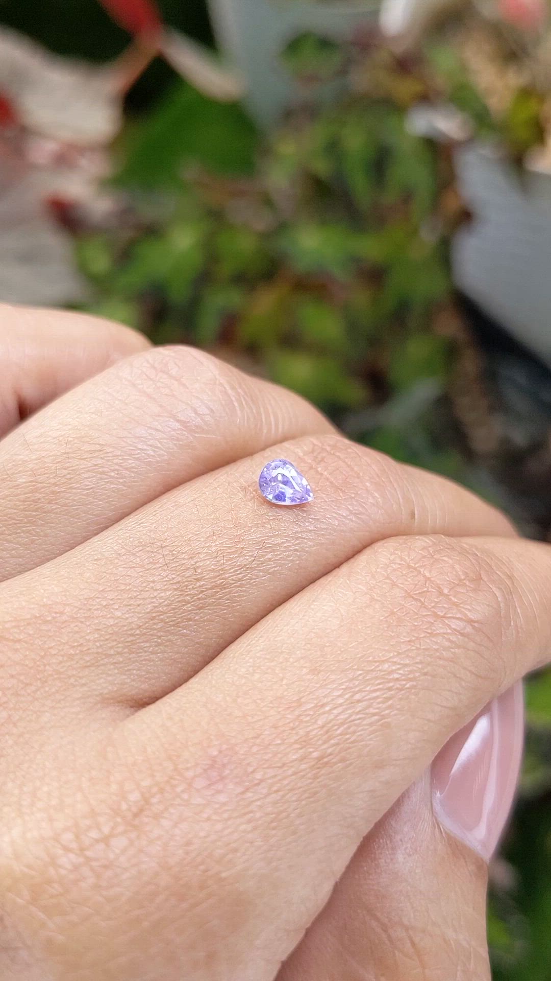0.54 Ct. Purple Sapphire from Ceylon (Sri Lanka) Size Video