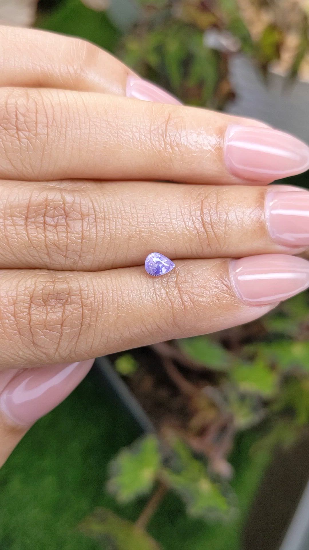 0.54 Ct. Purple Sapphire from Ceylon (Sri Lanka) Size Video