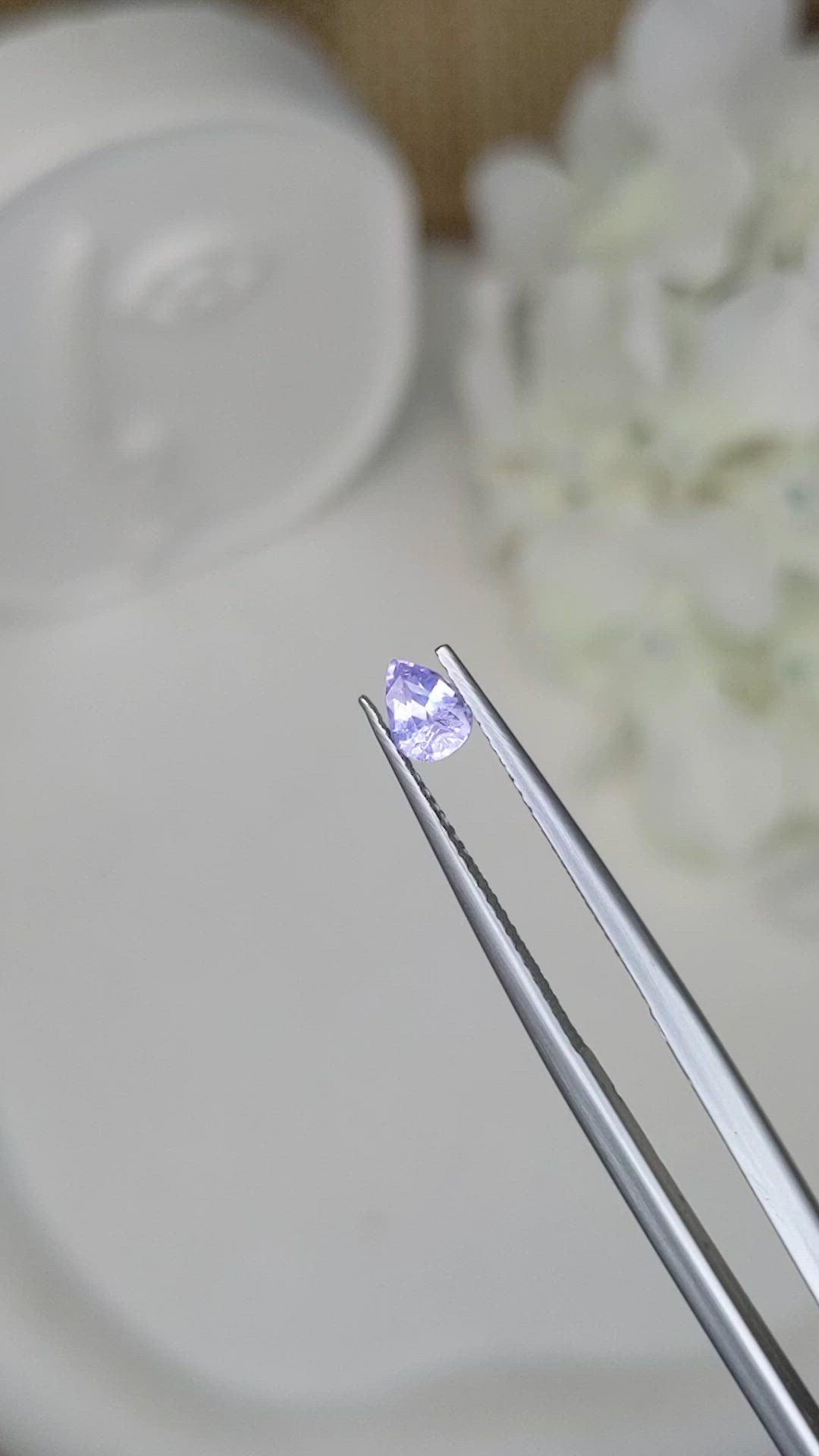 0.54 Ct. Purple Sapphire from Ceylon (Sri Lanka) Size Video