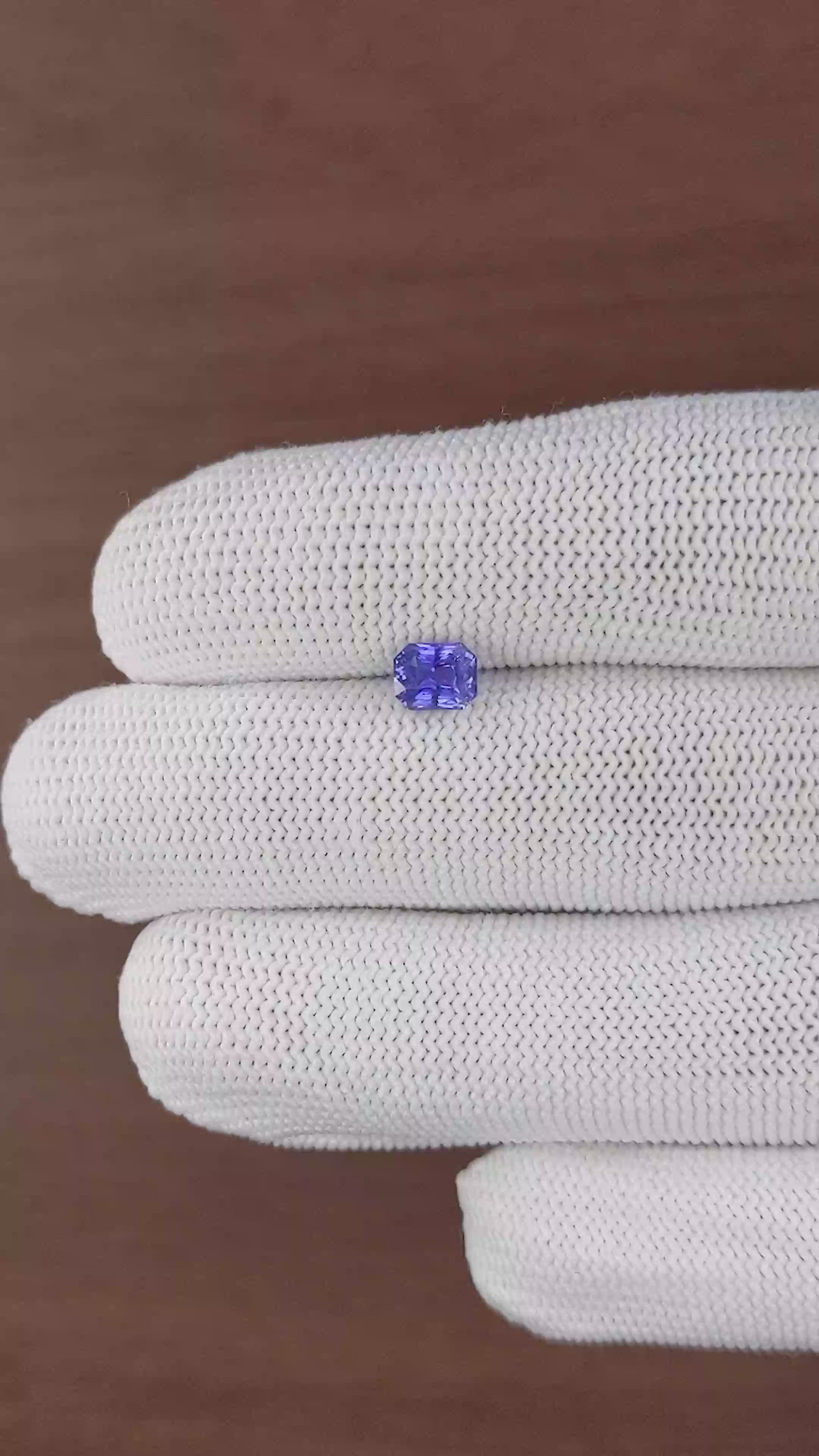 1.16 Ct. Bluish Purple Sapphire from Ceylon (Sri Lanka) Size Video