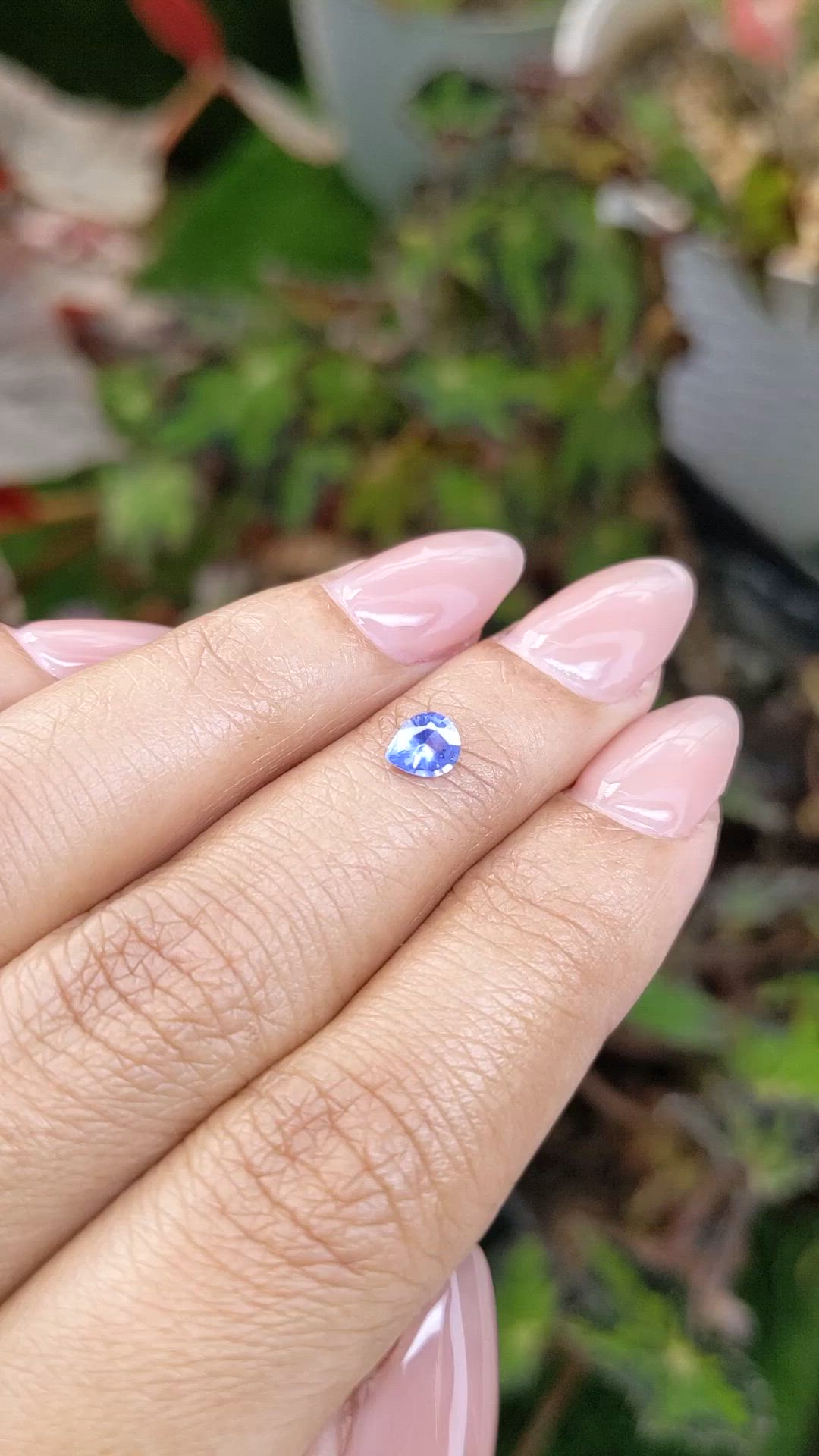 0.40 Ct. Blue Sapphire from Ceylon (Sri Lanka) Size Video