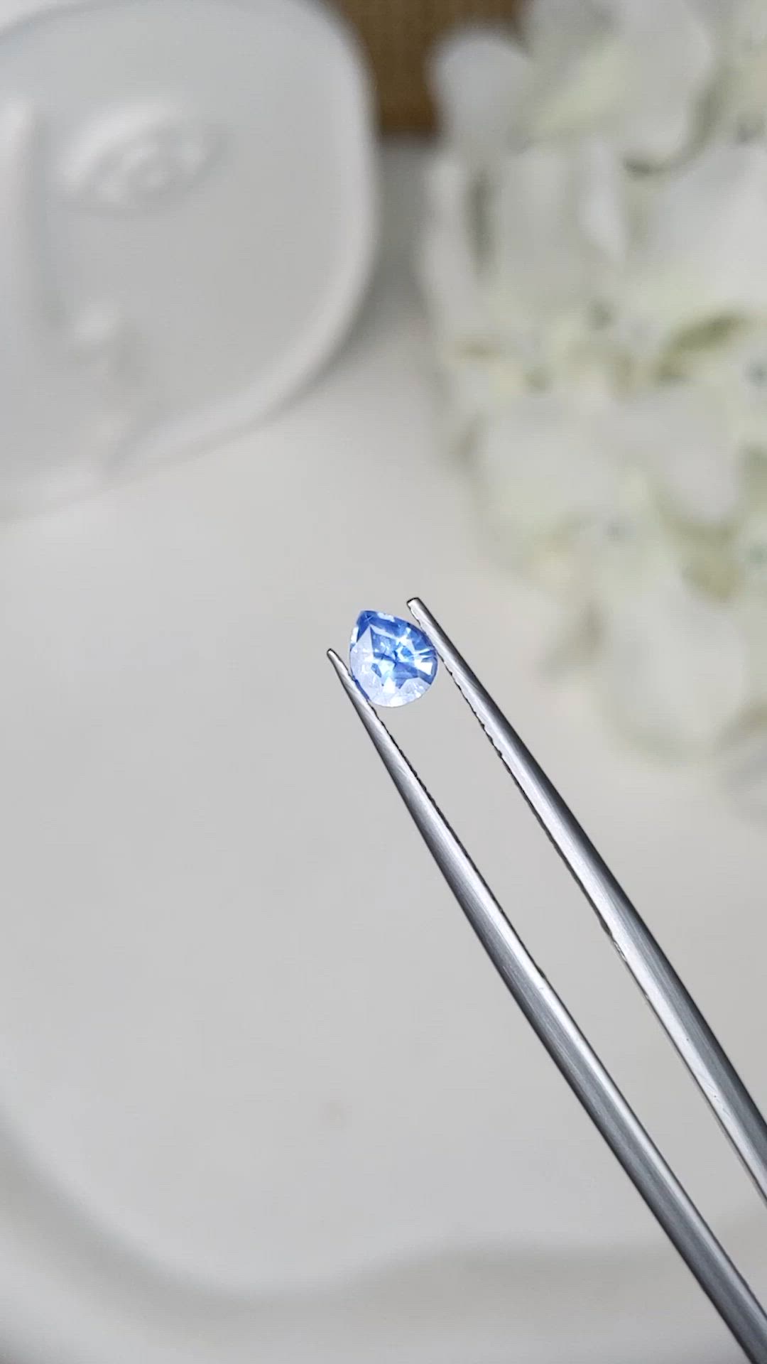 0.40 Ct. Blue Sapphire from Ceylon (Sri Lanka) Size Video