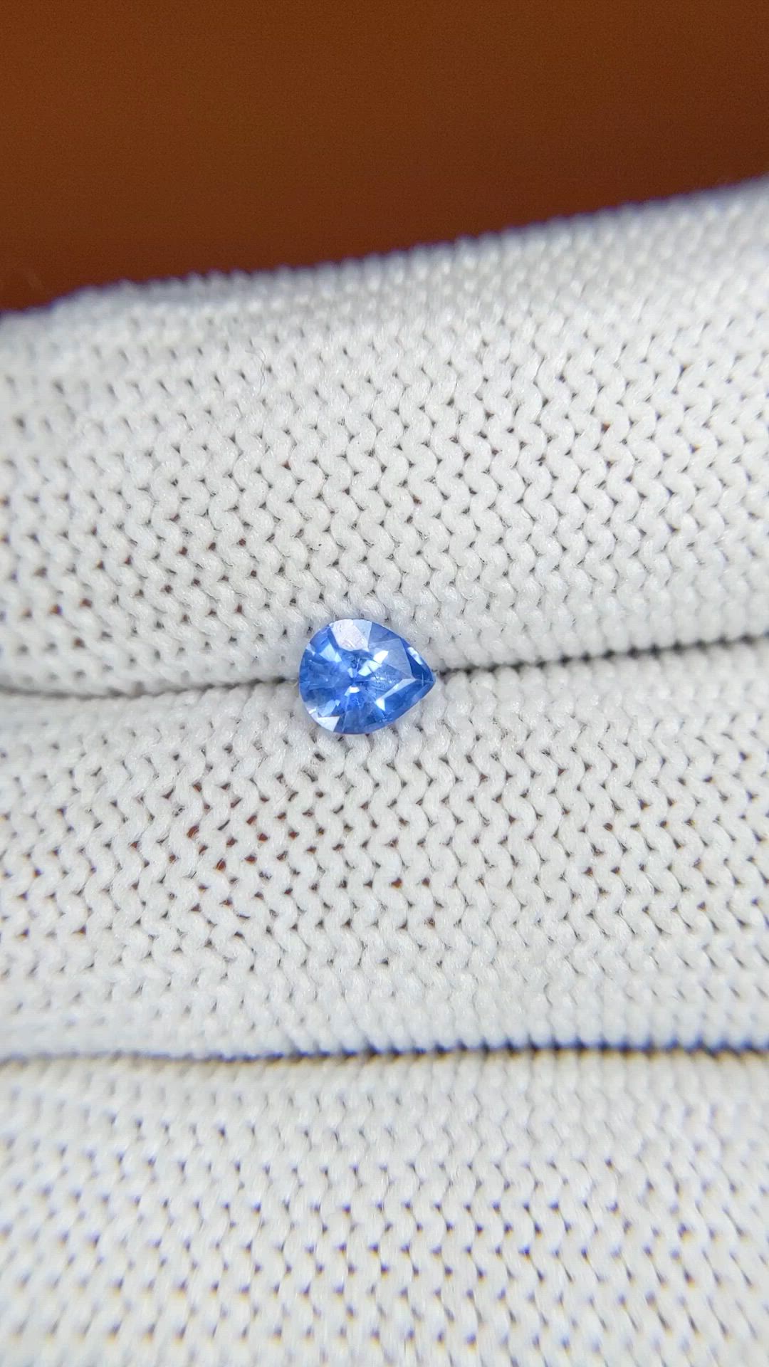 0.40 Ct. Blue Sapphire from Ceylon (Sri Lanka) Size Video