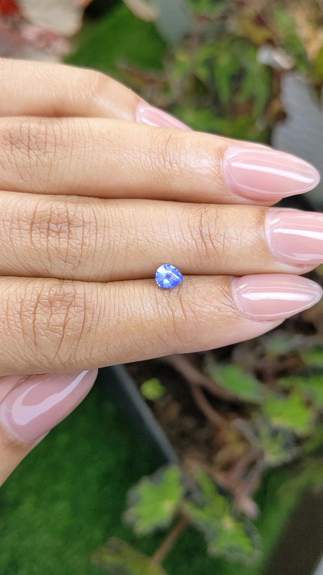 0.40 Ct. Blue Sapphire from Ceylon (Sri Lanka) Size Video