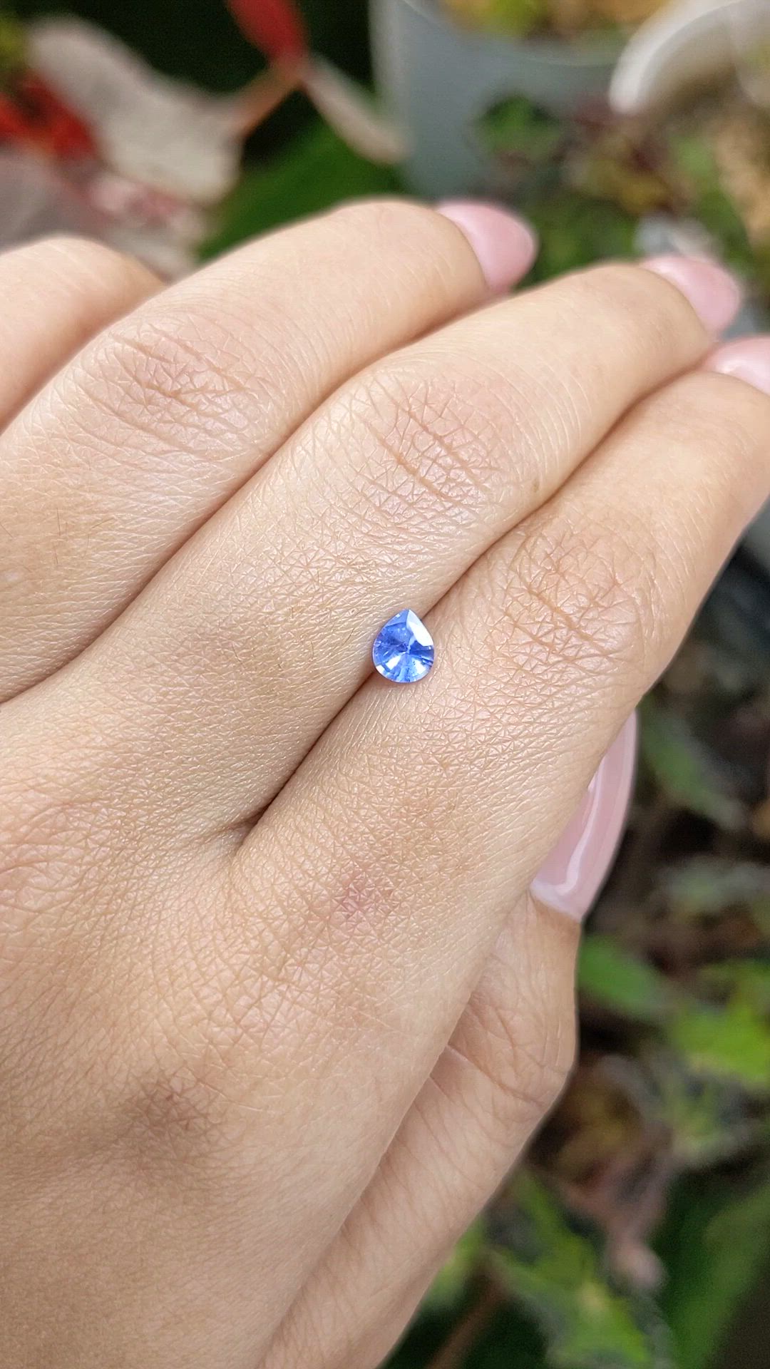 0.40 Ct. Blue Sapphire from Ceylon (Sri Lanka) Size Video
