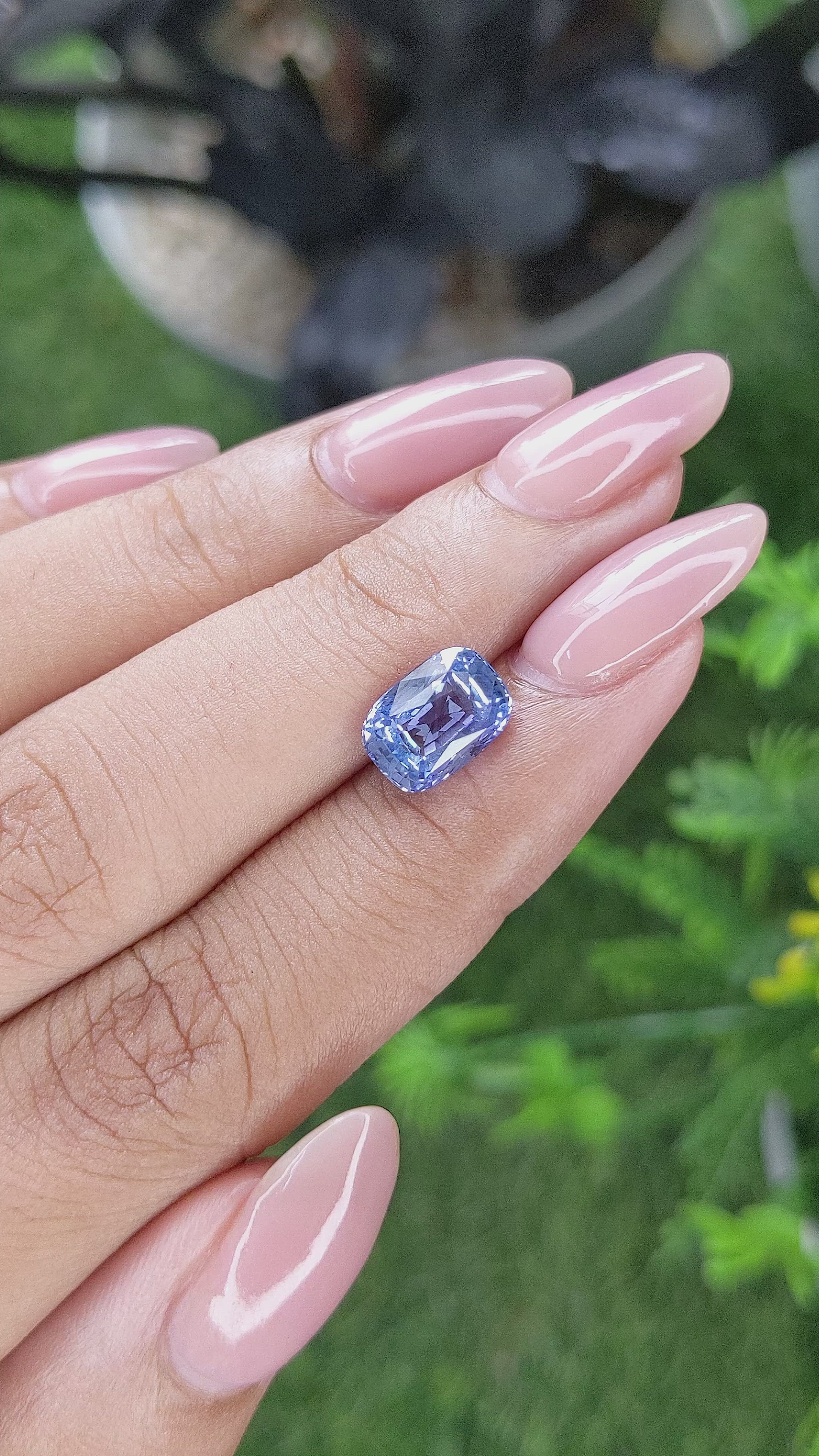3.06 Ct. Blue Sapphire from Ceylon (Sri Lanka) Size Video