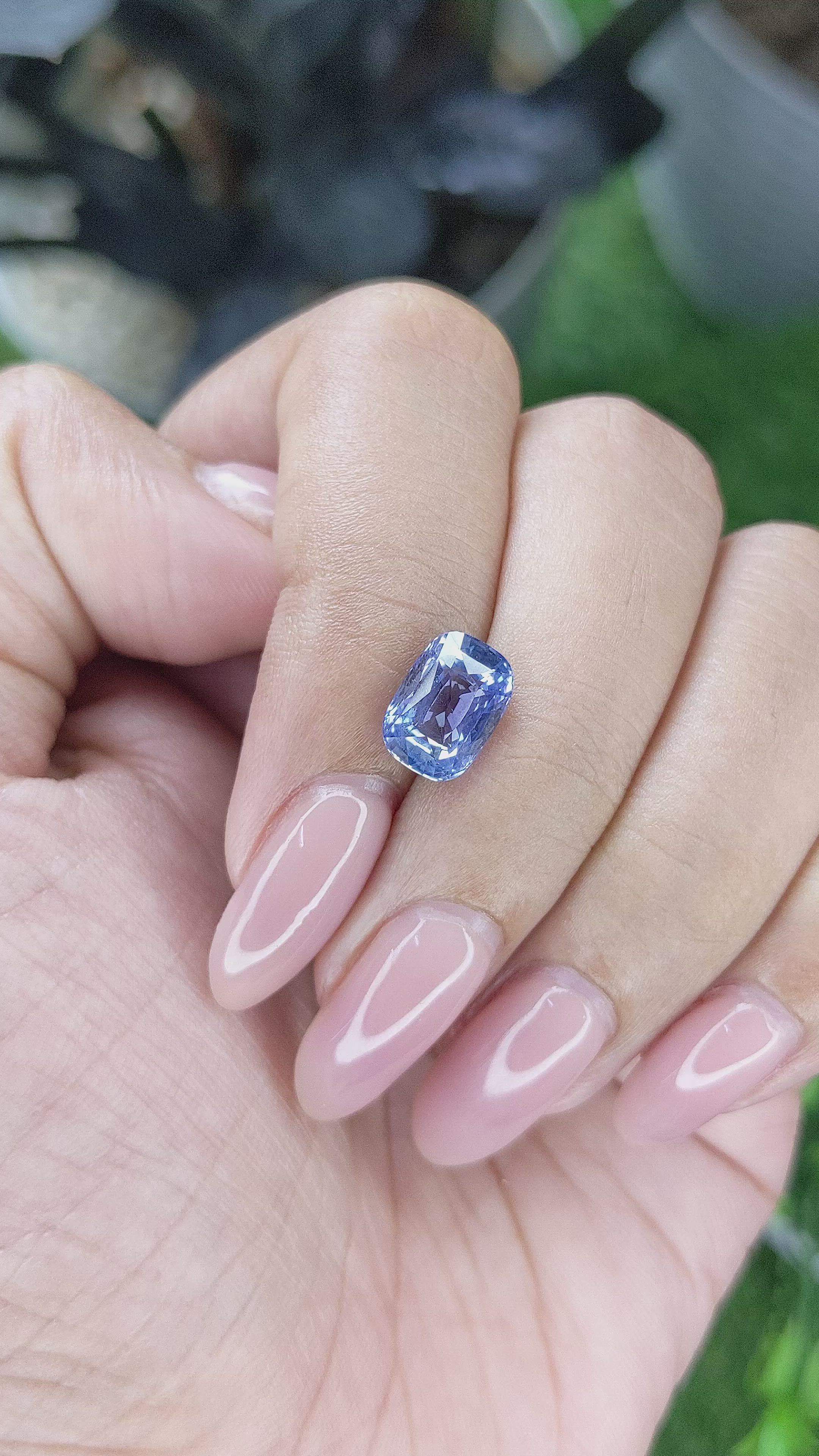 3.06 Ct. Blue Sapphire from Ceylon (Sri Lanka) Size Video