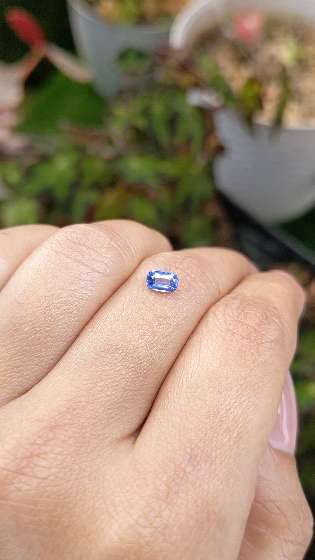 0.46 Ct. Blue Sapphire from Ceylon (Sri Lanka) Size Video