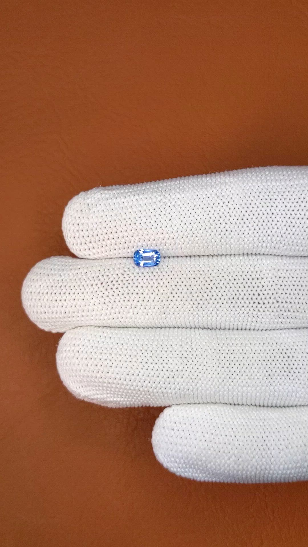 0.46 Ct. Blue Sapphire from Ceylon (Sri Lanka) Size Video