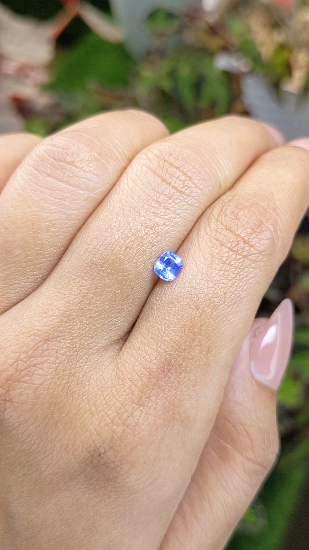 0.53 Ct. Blue Sapphire from Ceylon (Sri Lanka) Size Video