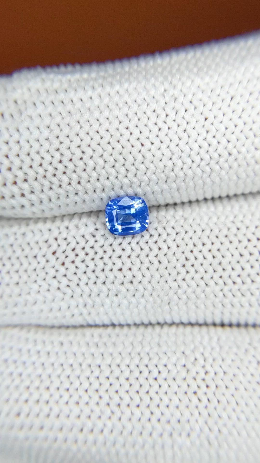 0.53 Ct. Blue Sapphire from Ceylon (Sri Lanka) Size Video