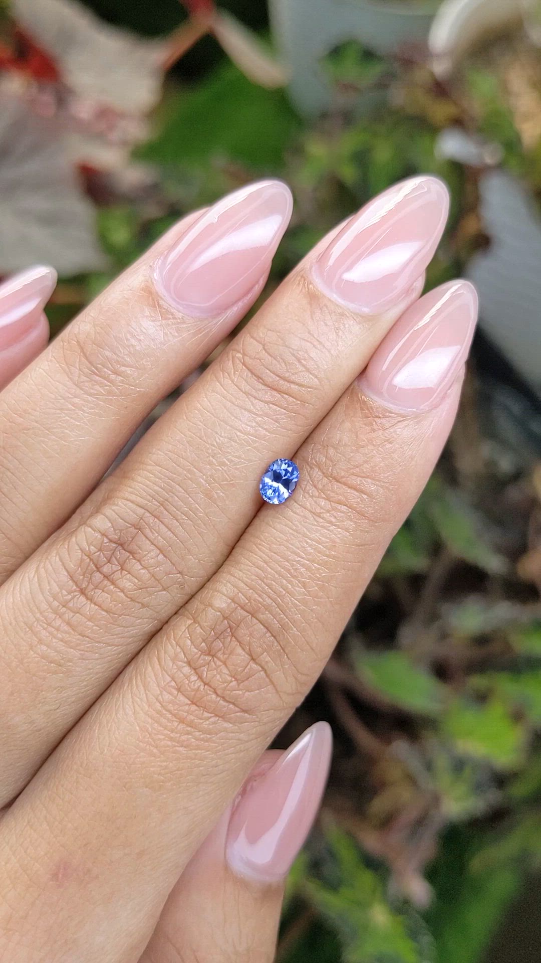 0.43 Ct. Blue Sapphire from Ceylon (Sri Lanka) Size Video