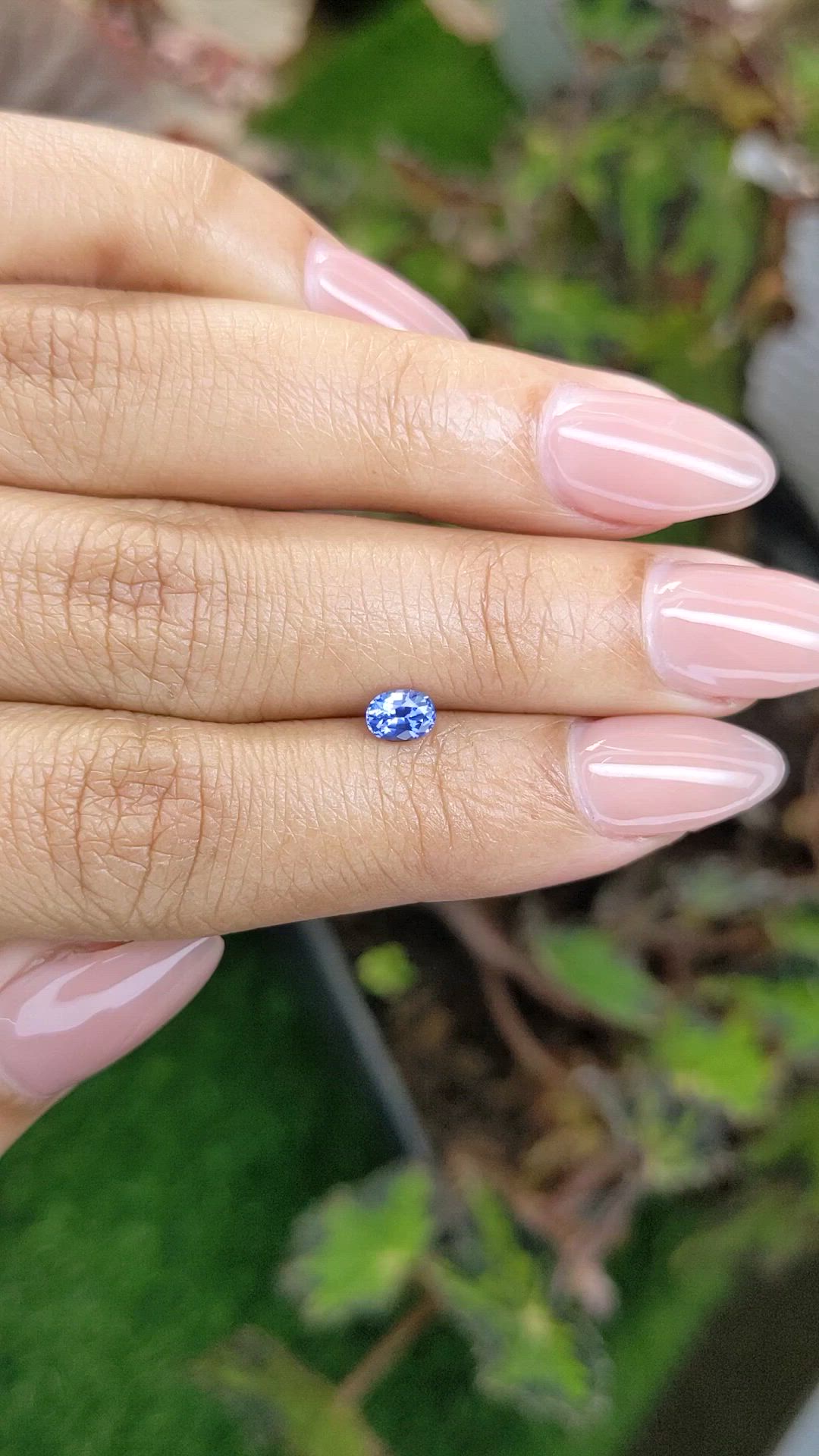 0.43 Ct. Blue Sapphire from Ceylon (Sri Lanka) Size Video