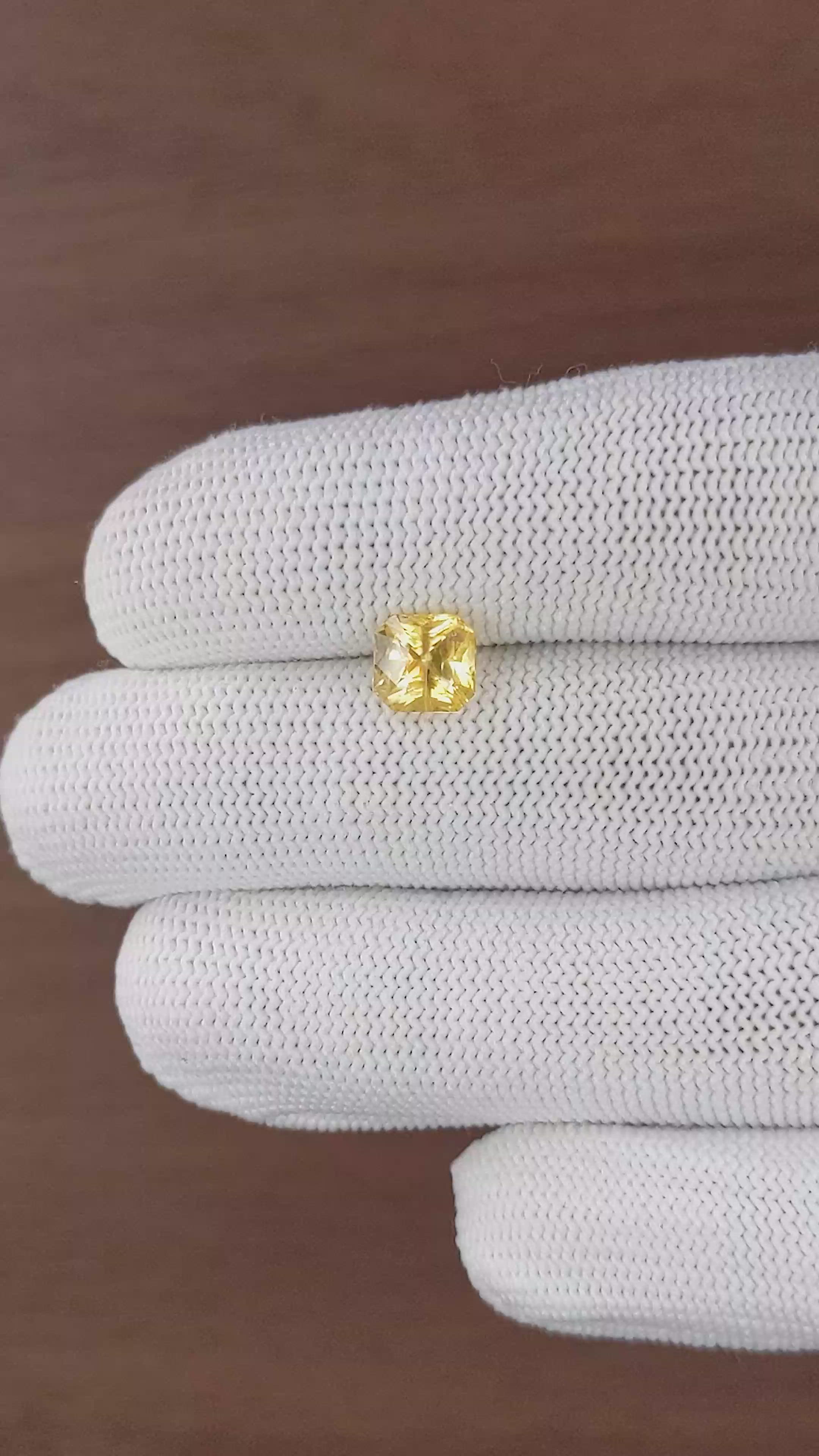 2.12 Ct. Yellow Sapphire from Ceylon (Sri Lanka) Size Video