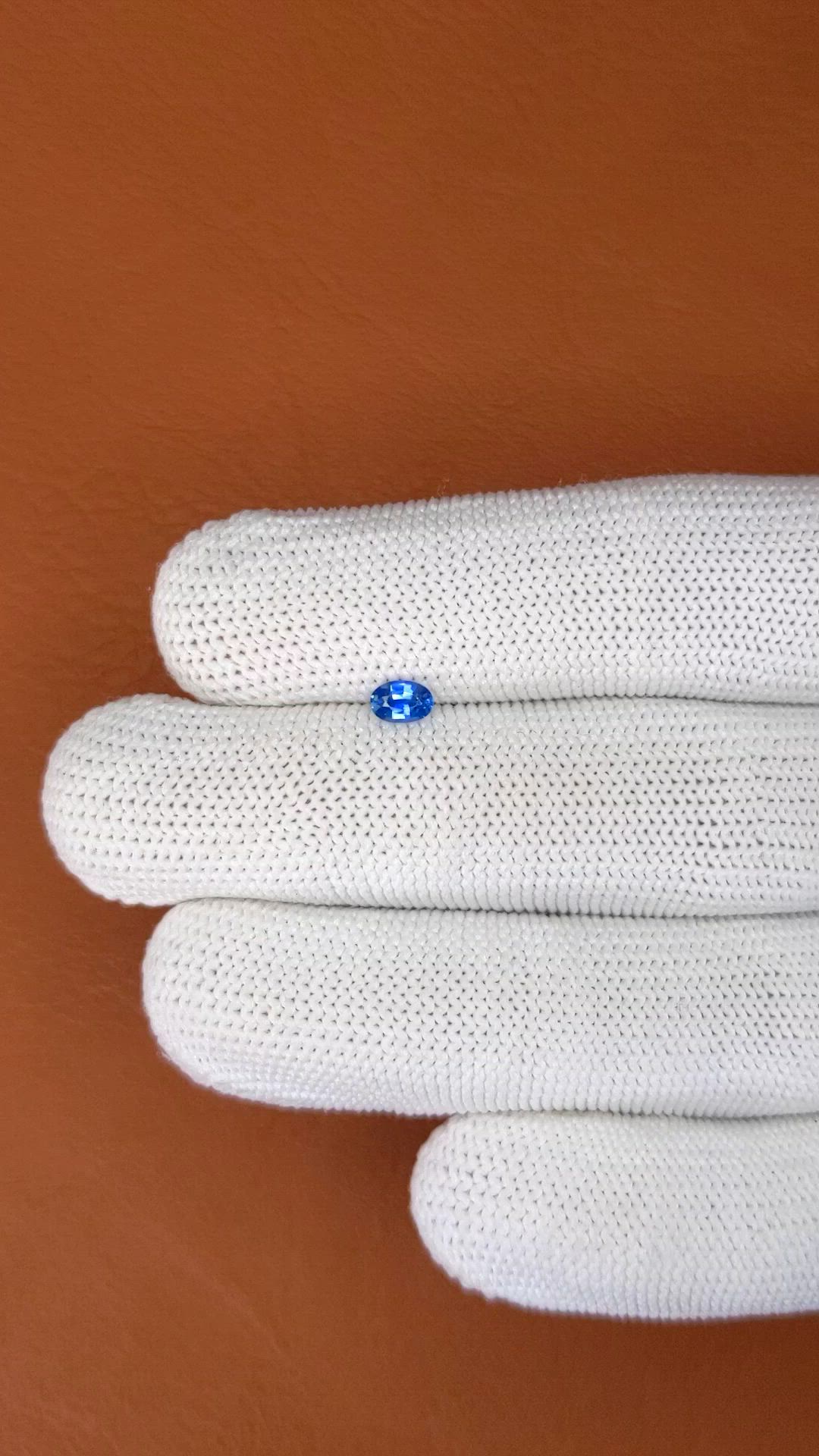 0.29 Ct. Blue Sapphire from Ceylon (Sri Lanka) Size Video