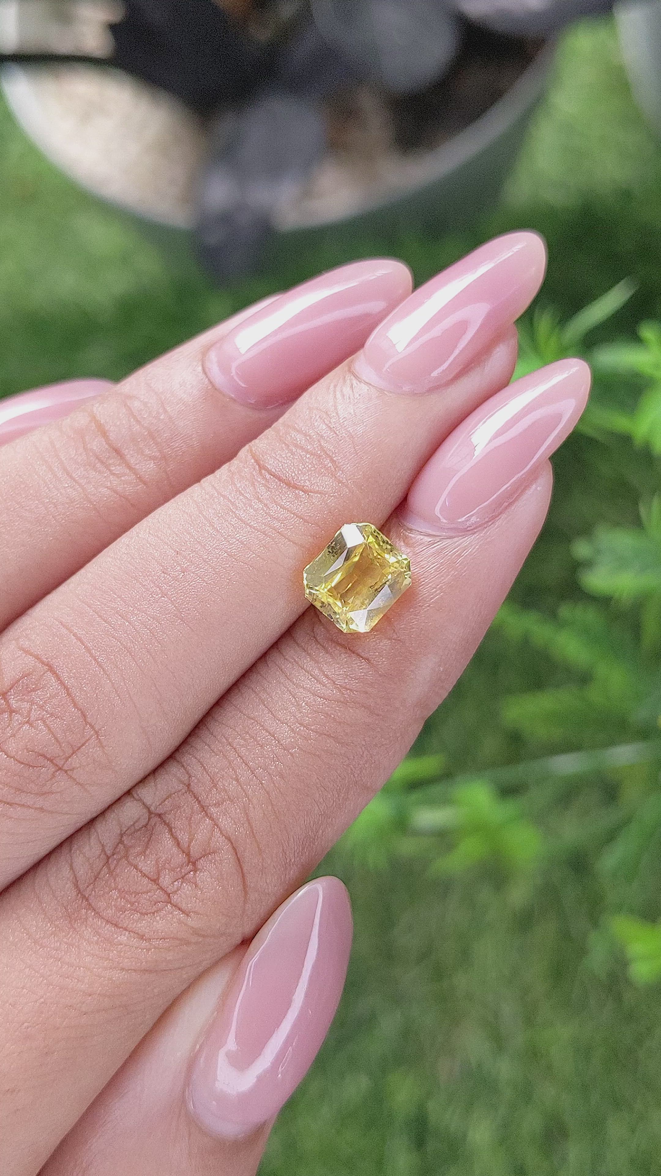 2.65 Ct. Yellow Sapphire from Ceylon (Sri Lanka) Size Video