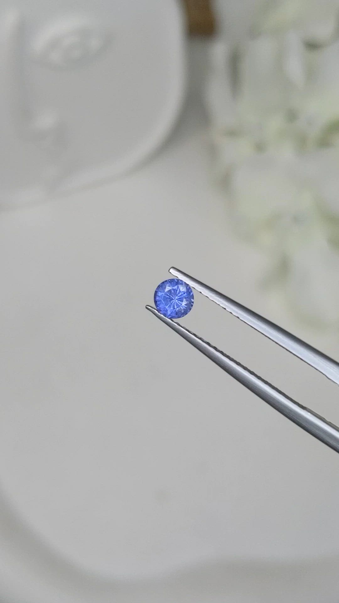 0.42 Ct. Violet Sapphire from Ceylon (Sri Lanka) Size Video