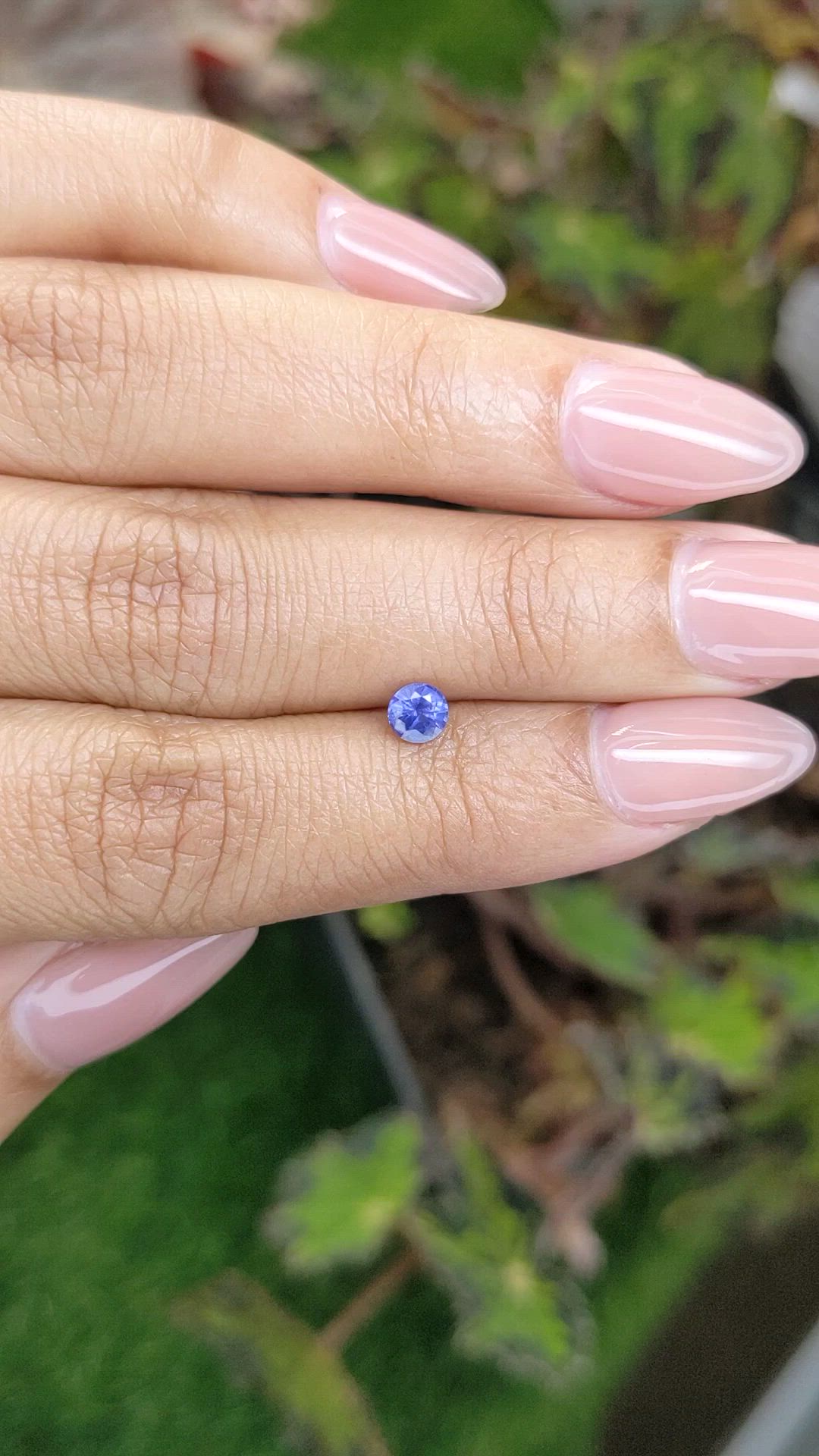 0.42 Ct. Violet Sapphire from Ceylon (Sri Lanka) Size Video