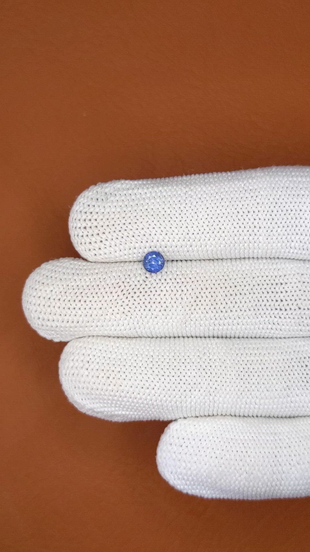 0.42 Ct. Violet Sapphire from Ceylon (Sri Lanka) Size Video