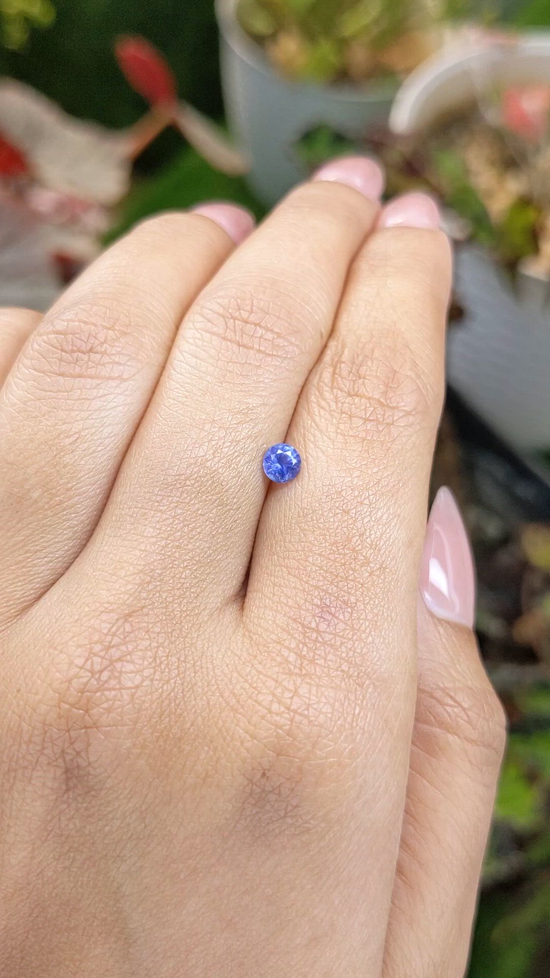 0.42 Ct. Violet Sapphire from Ceylon (Sri Lanka) Size Video