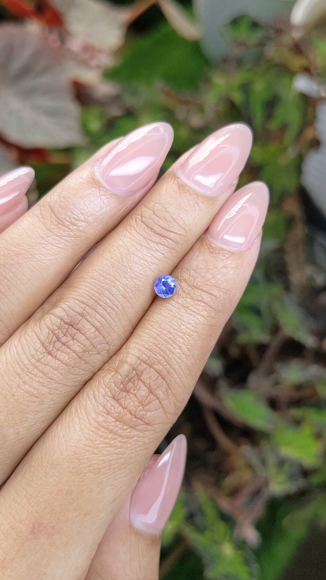 0.42 Ct. Violet Sapphire from Ceylon (Sri Lanka) Size Video