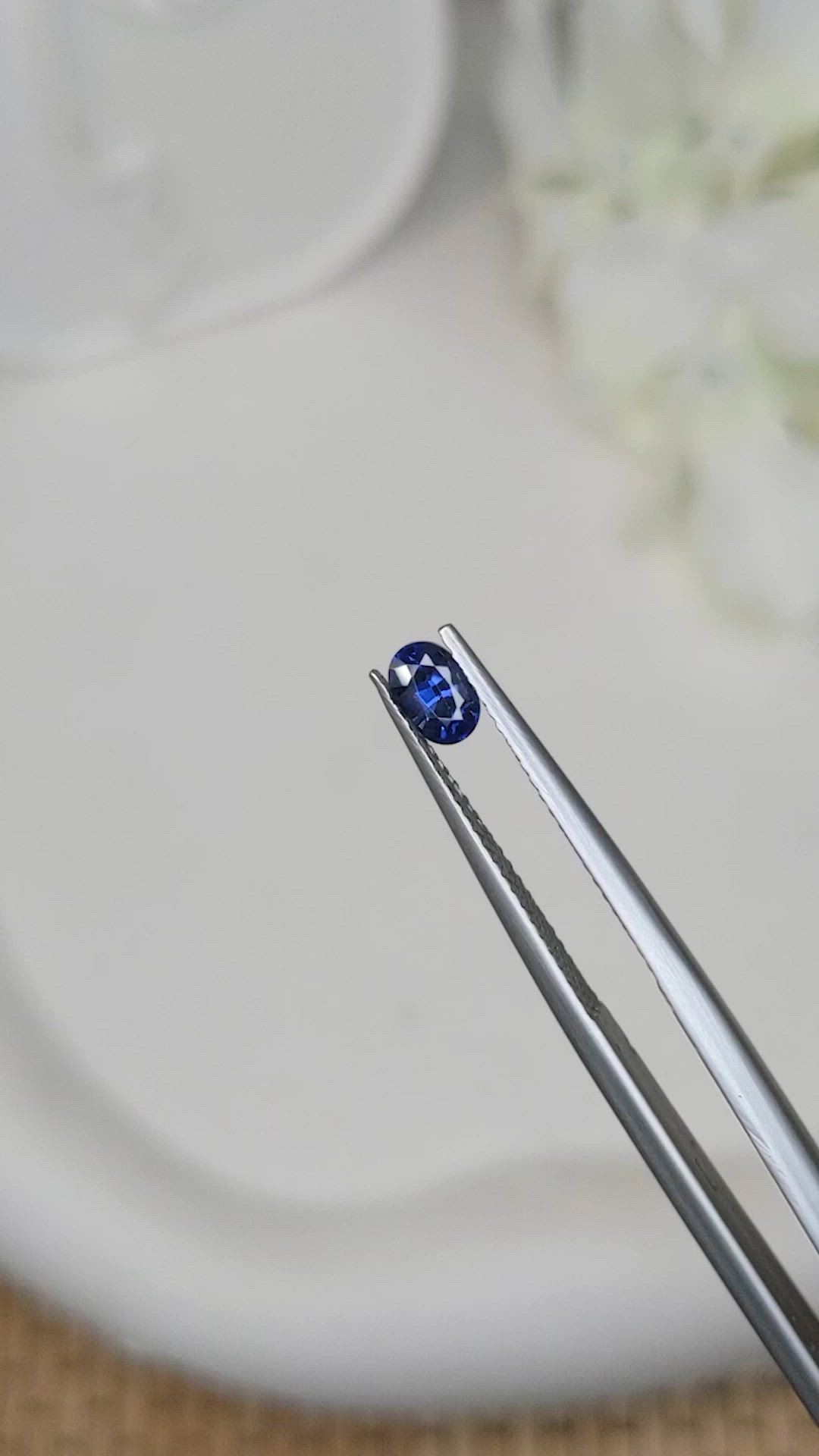 0.56 Ct. Blue Sapphire from Ceylon (Sri Lanka) Size Video