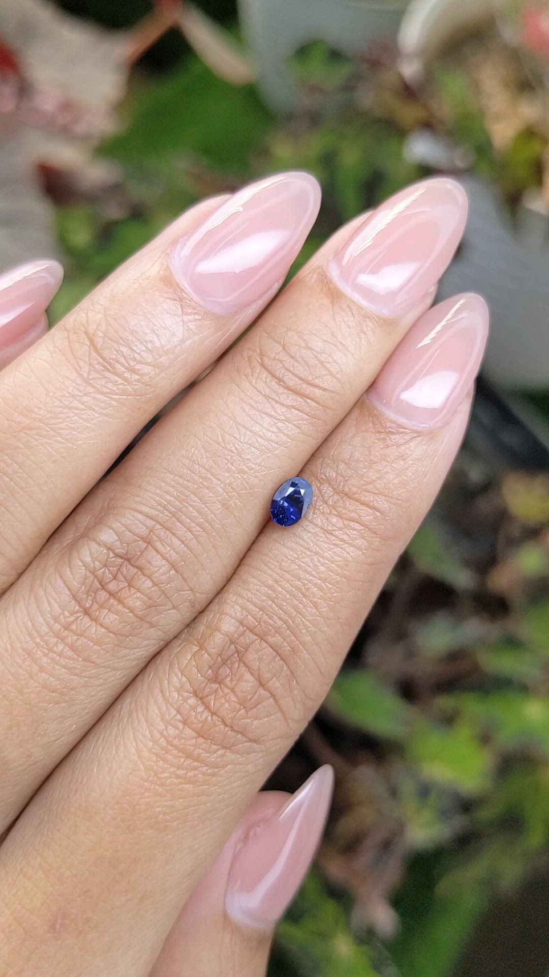 0.56 Ct. Blue Sapphire from Ceylon (Sri Lanka) Size Video