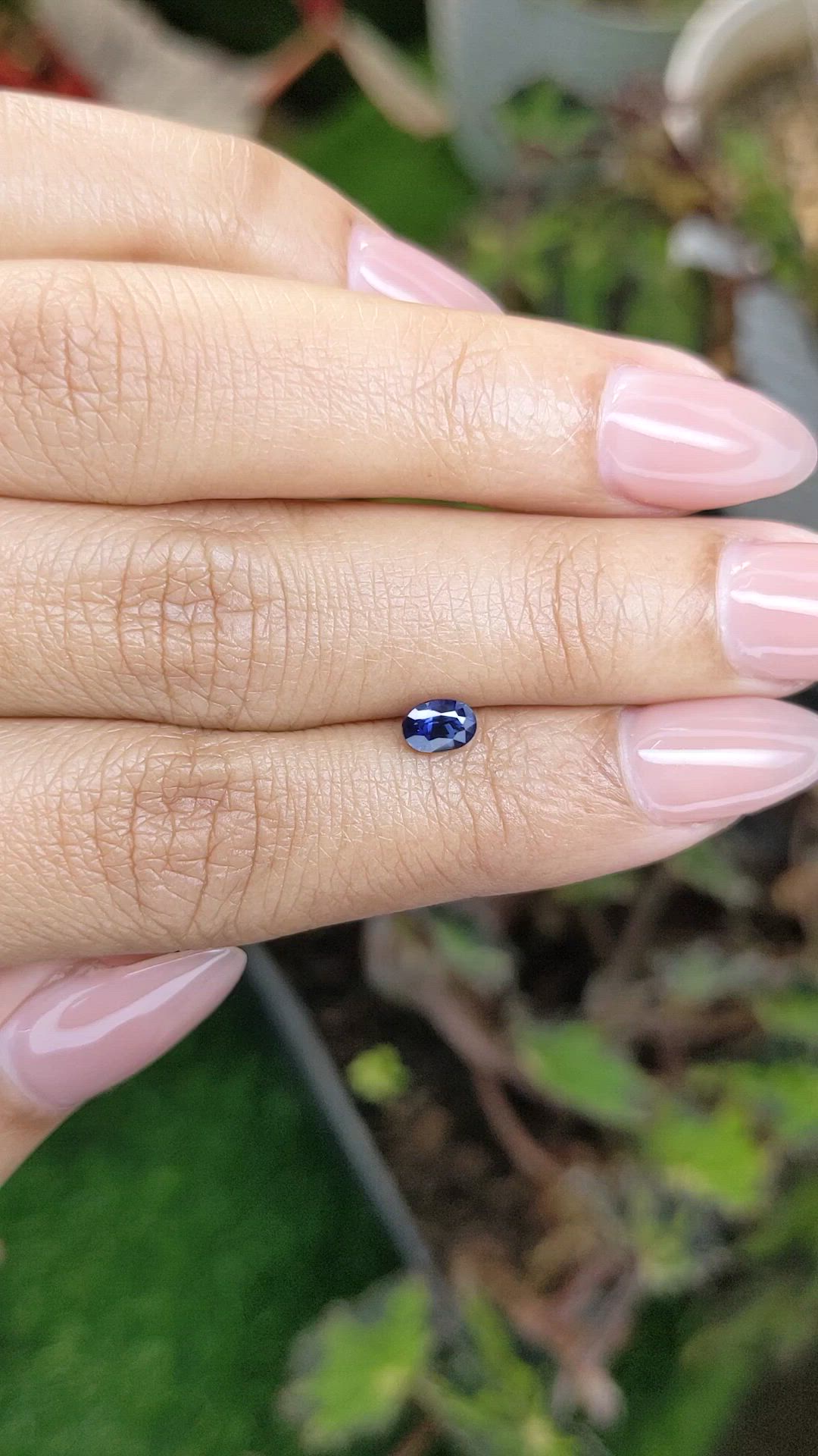 0.56 Ct. Blue Sapphire from Ceylon (Sri Lanka) Size Video