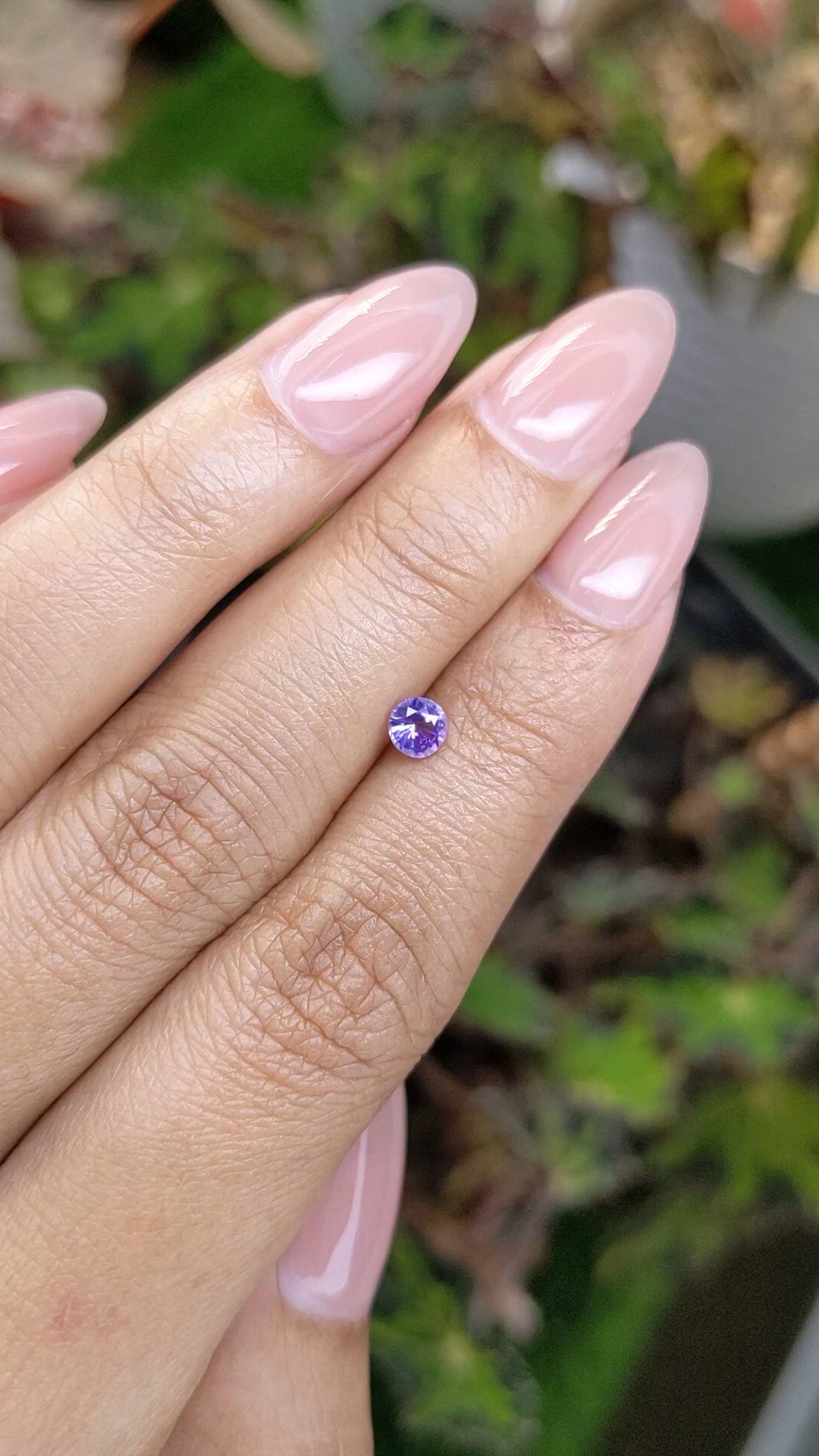 0.38 Ct. Purple Sapphire from Ceylon (Sri Lanka) Size Video
