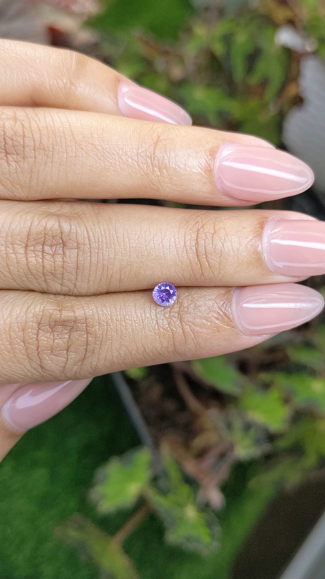 0.38 Ct. Purple Sapphire from Ceylon (Sri Lanka) Size Video