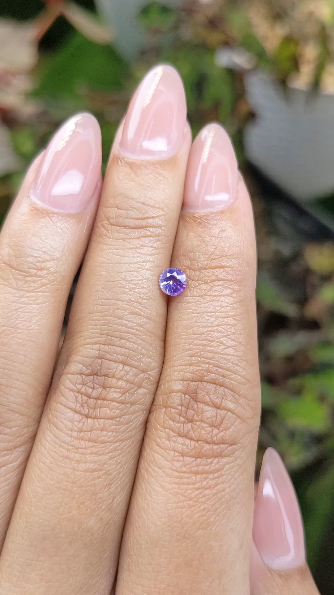 0.38 Ct. Purple Sapphire from Ceylon (Sri Lanka) Size Video