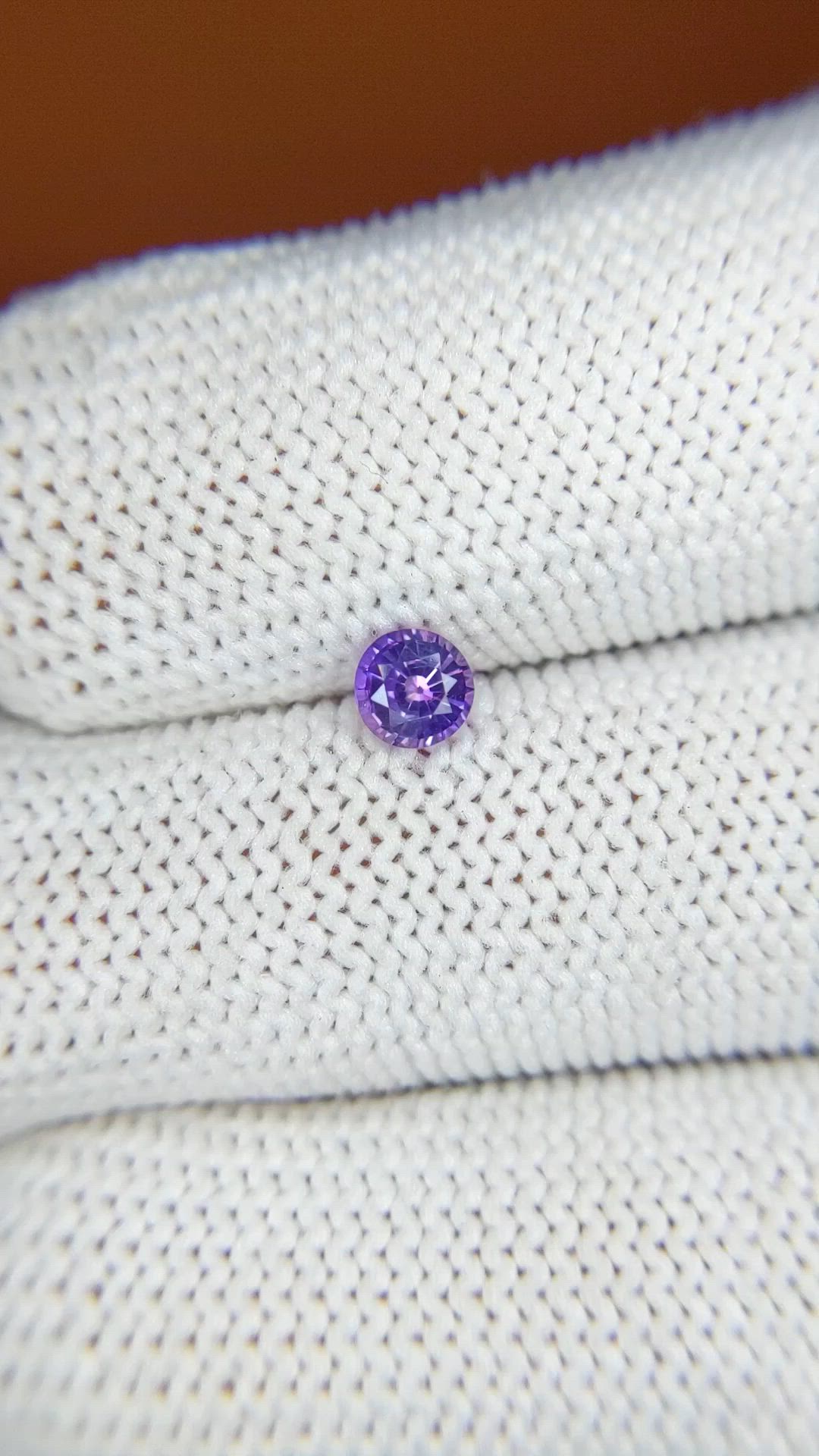 0.38 Ct. Purple Sapphire from Ceylon (Sri Lanka) Size Video