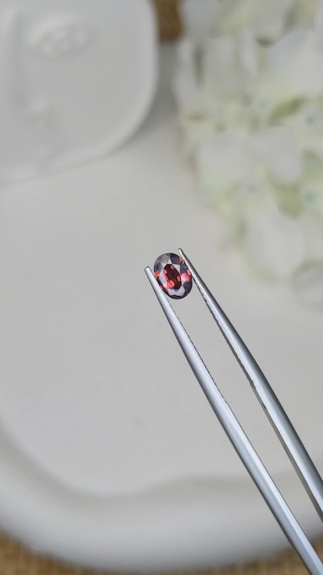 0.64 Ct. Pinkish Brown Sapphire from Ceylon (Sri Lanka) Size Video