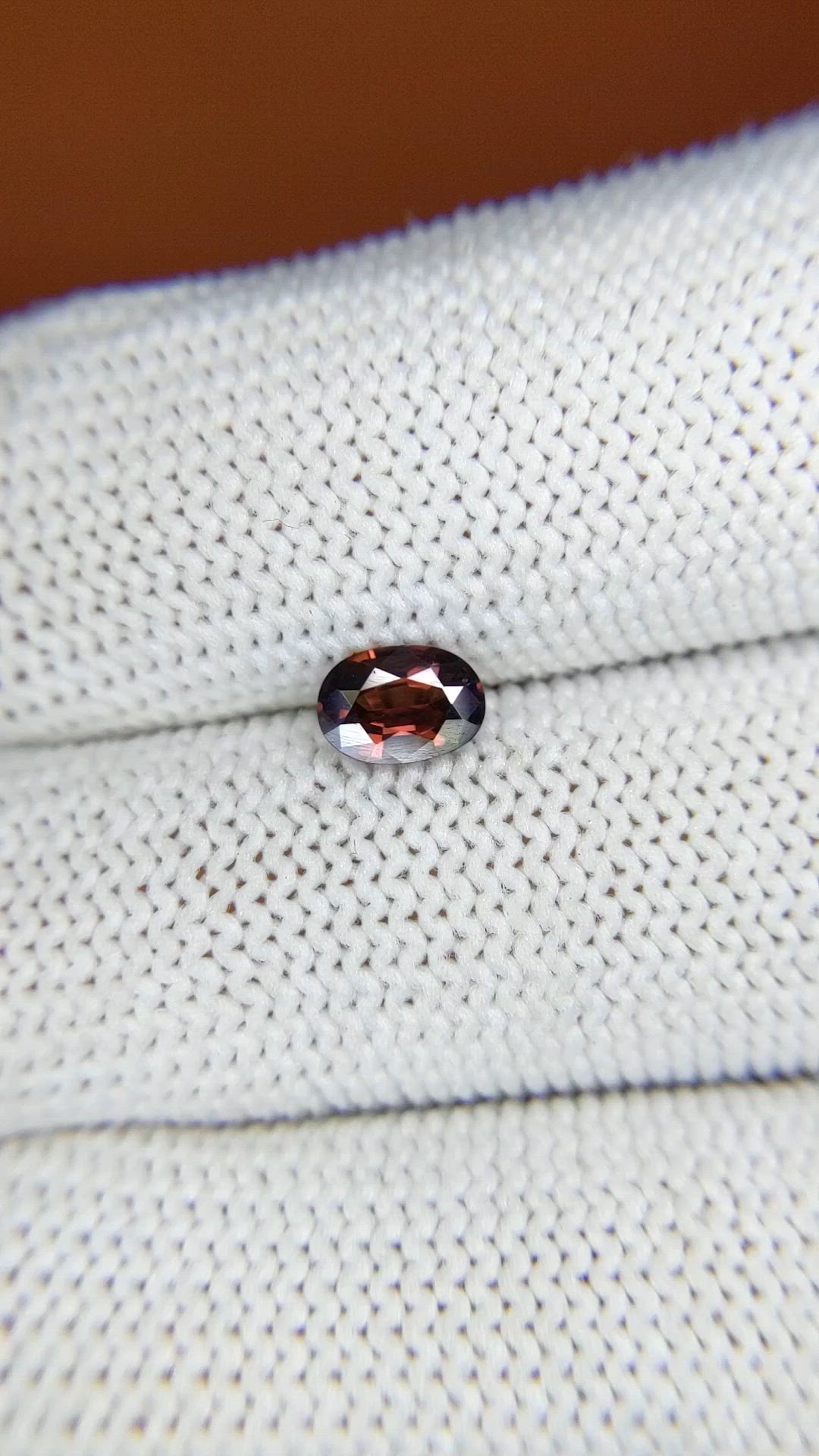 0.64 Ct. Pinkish Brown Sapphire from Ceylon (Sri Lanka) Size Video